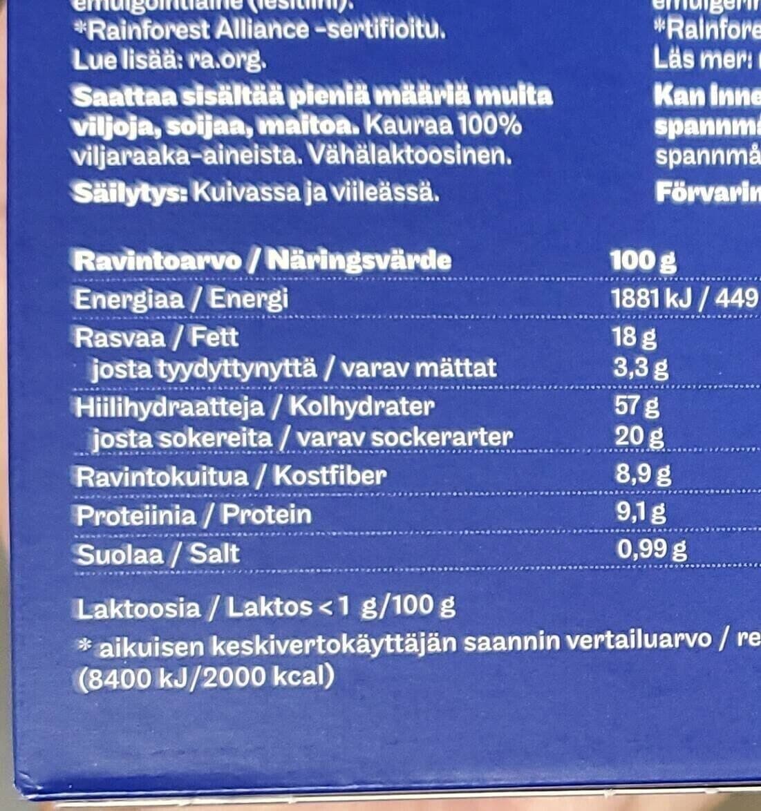 Elovena Tumma Suklaa välipalakeksi packshot
