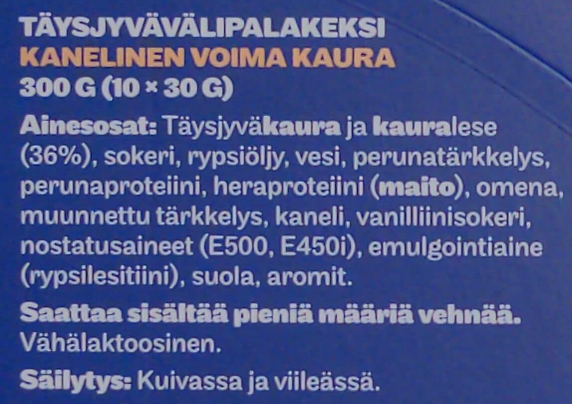 Elovena Kanelinen Voima Kaura packshot
