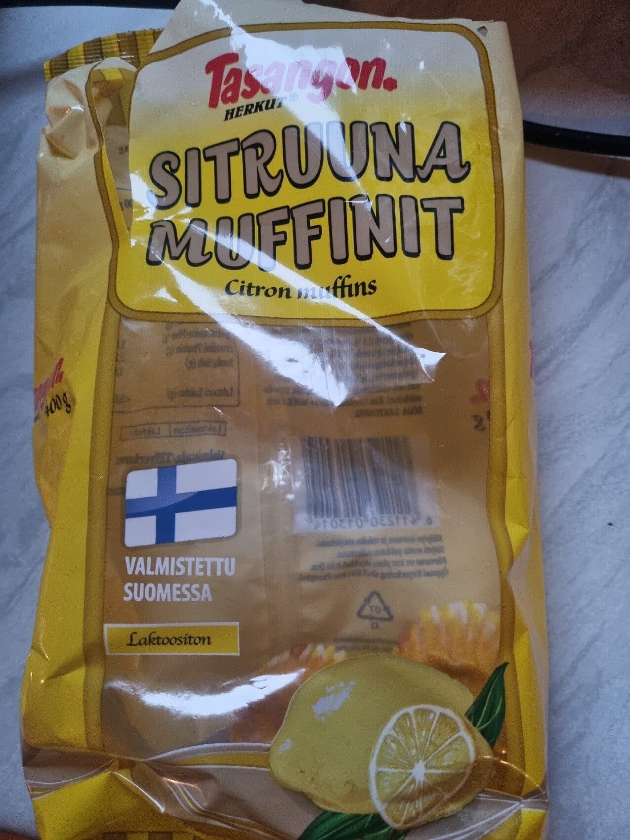 Tasangon Leipomo Sitruunamuffini packshot