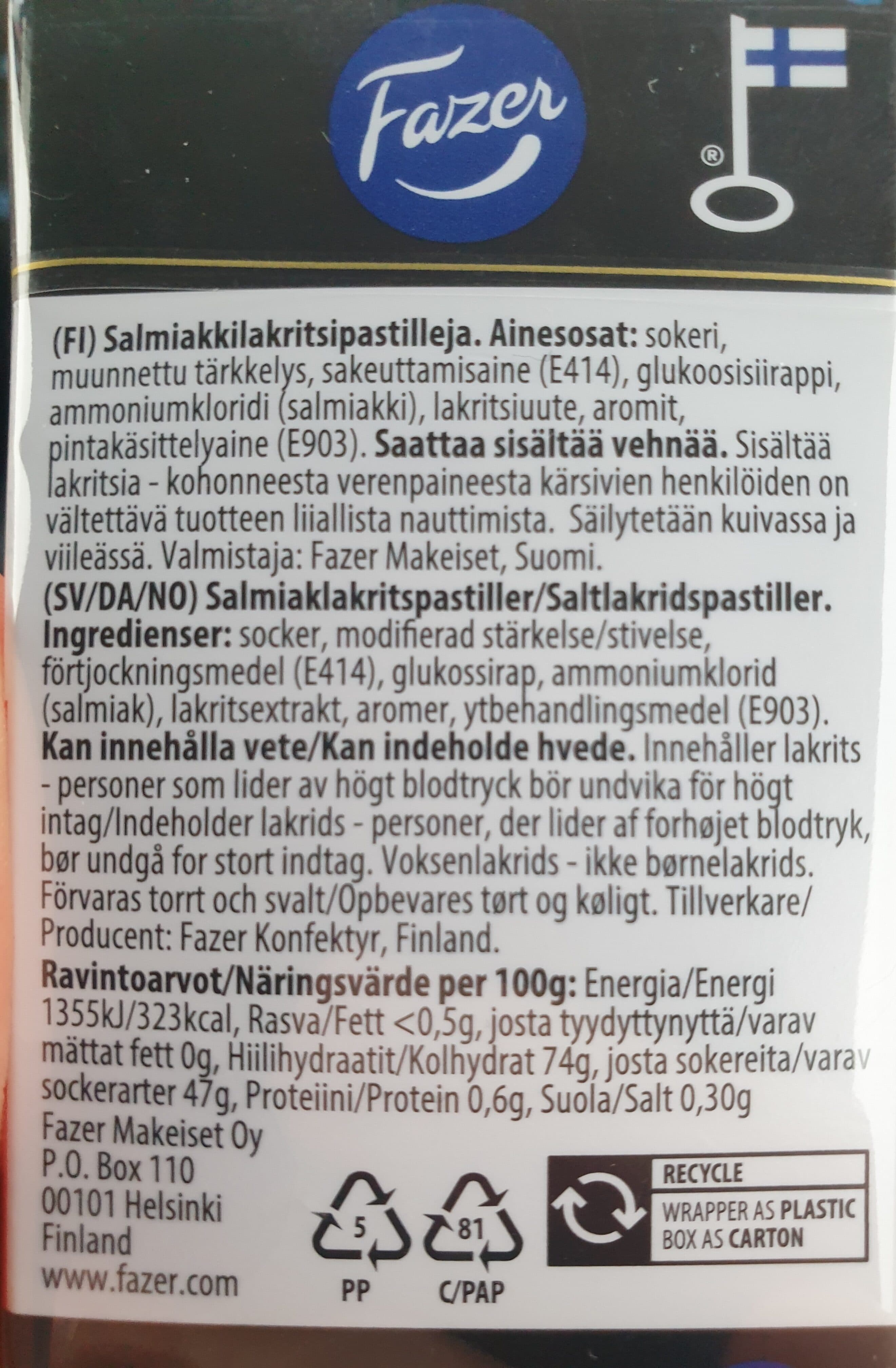 Fazer Salmiakki packshot