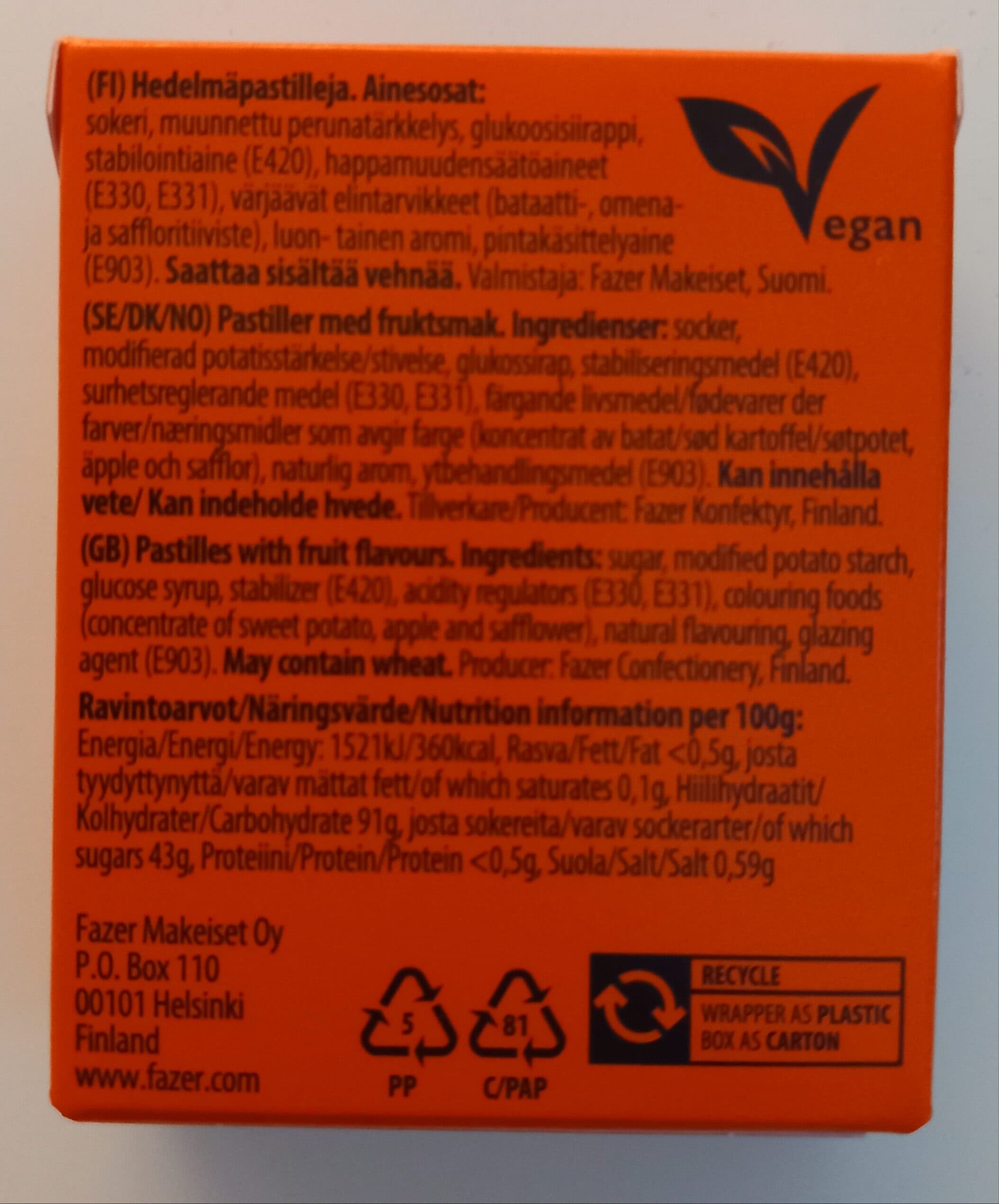 Fazer Tutti Frutti packshot