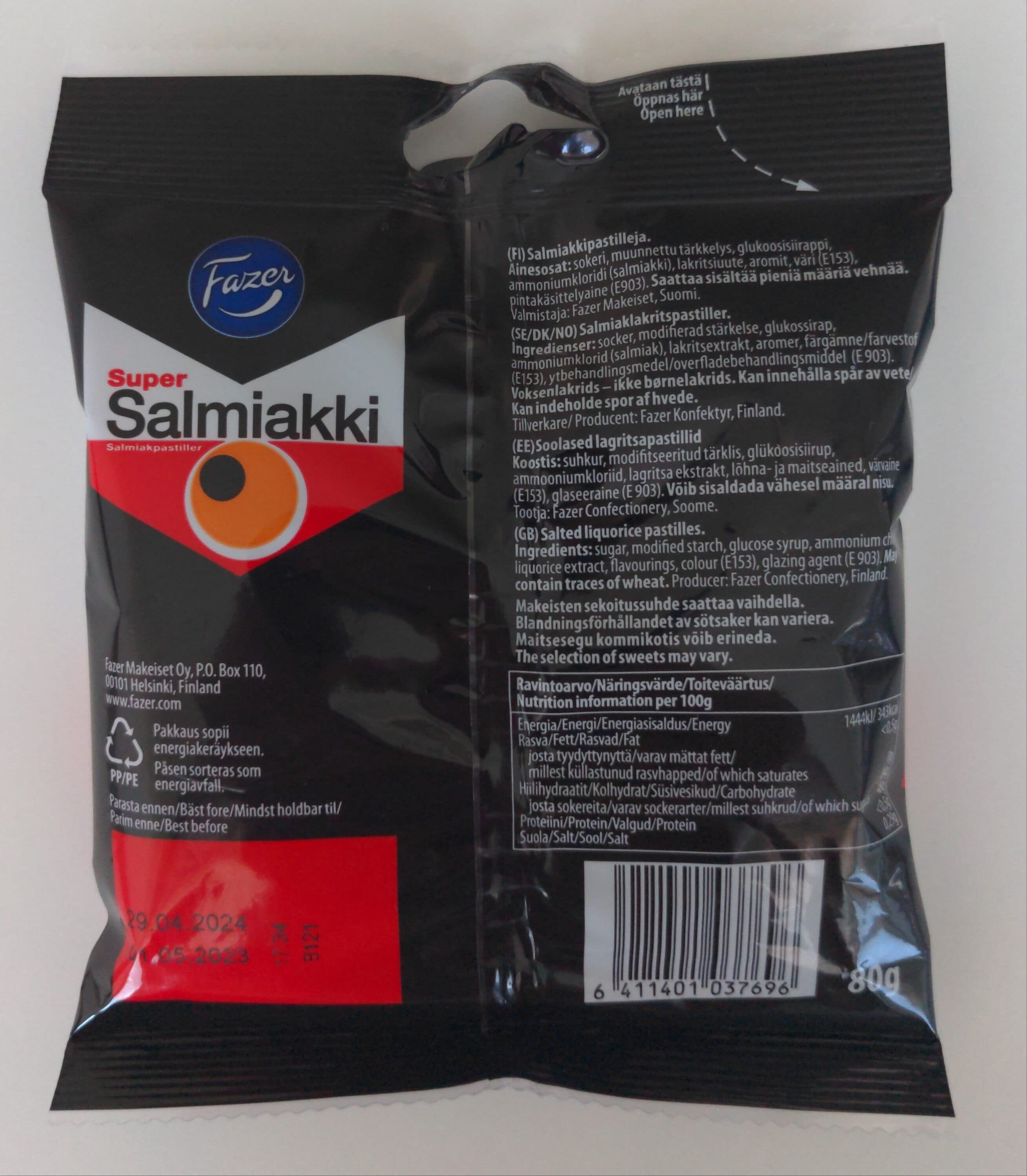 Fazer Super Salmiakki packshot