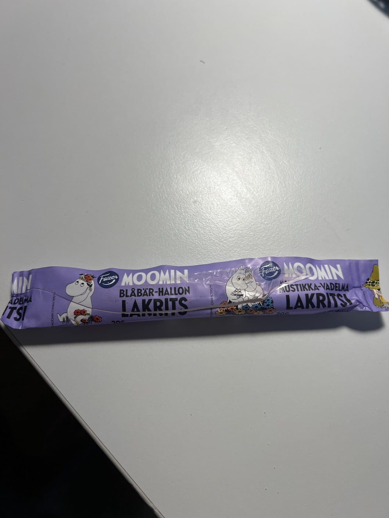 Fazer Moomin Mustikka-vadelma lakritsi packshot