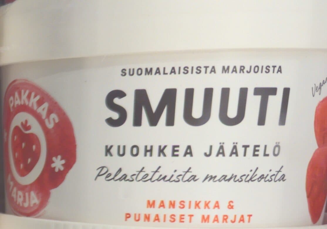 Pakkasmarja Smuuti Kuohkea jäätelö Mansikka & punaiset marjat packshot
