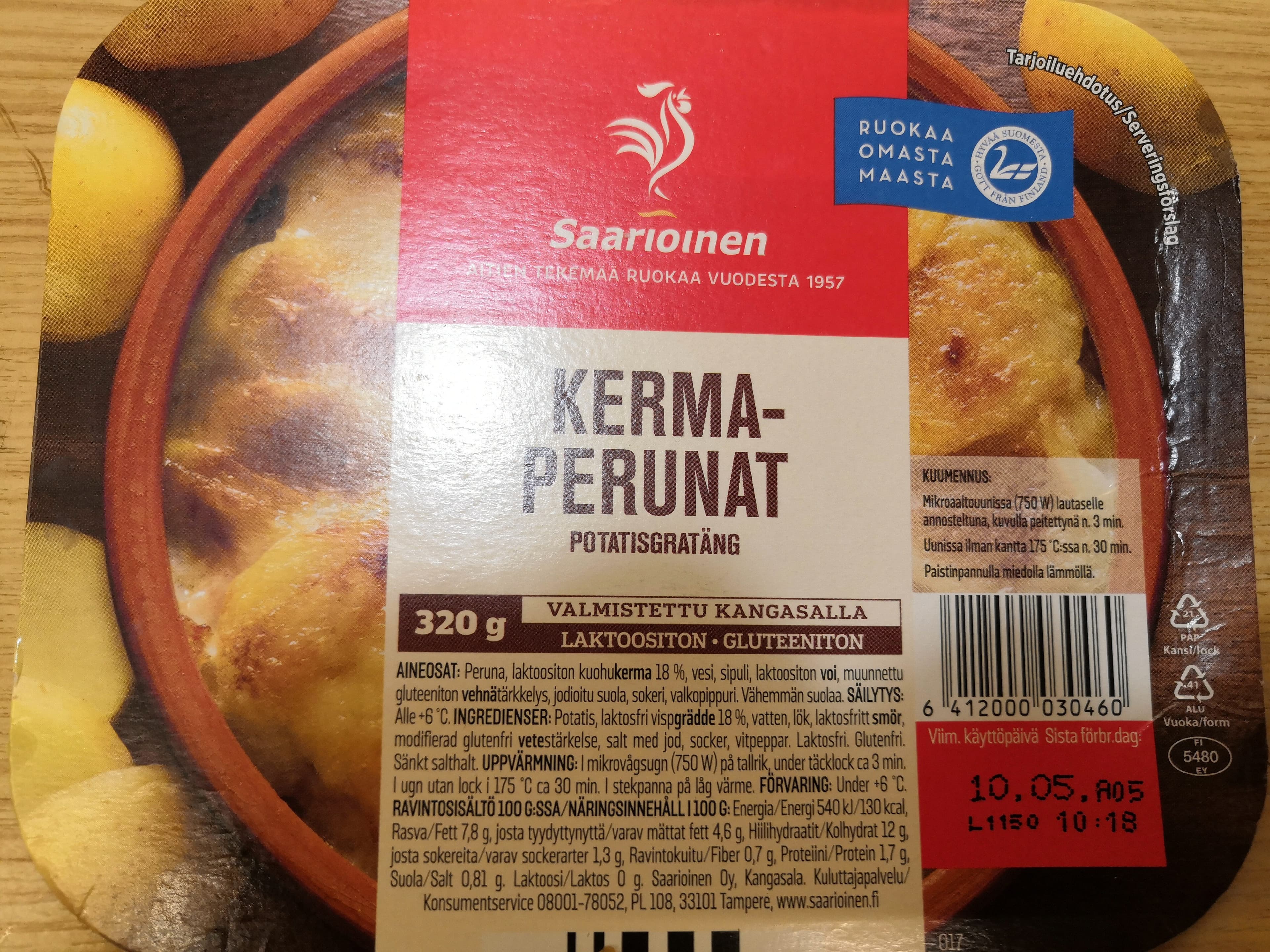 Saarioinen Kermaperunat packshot
