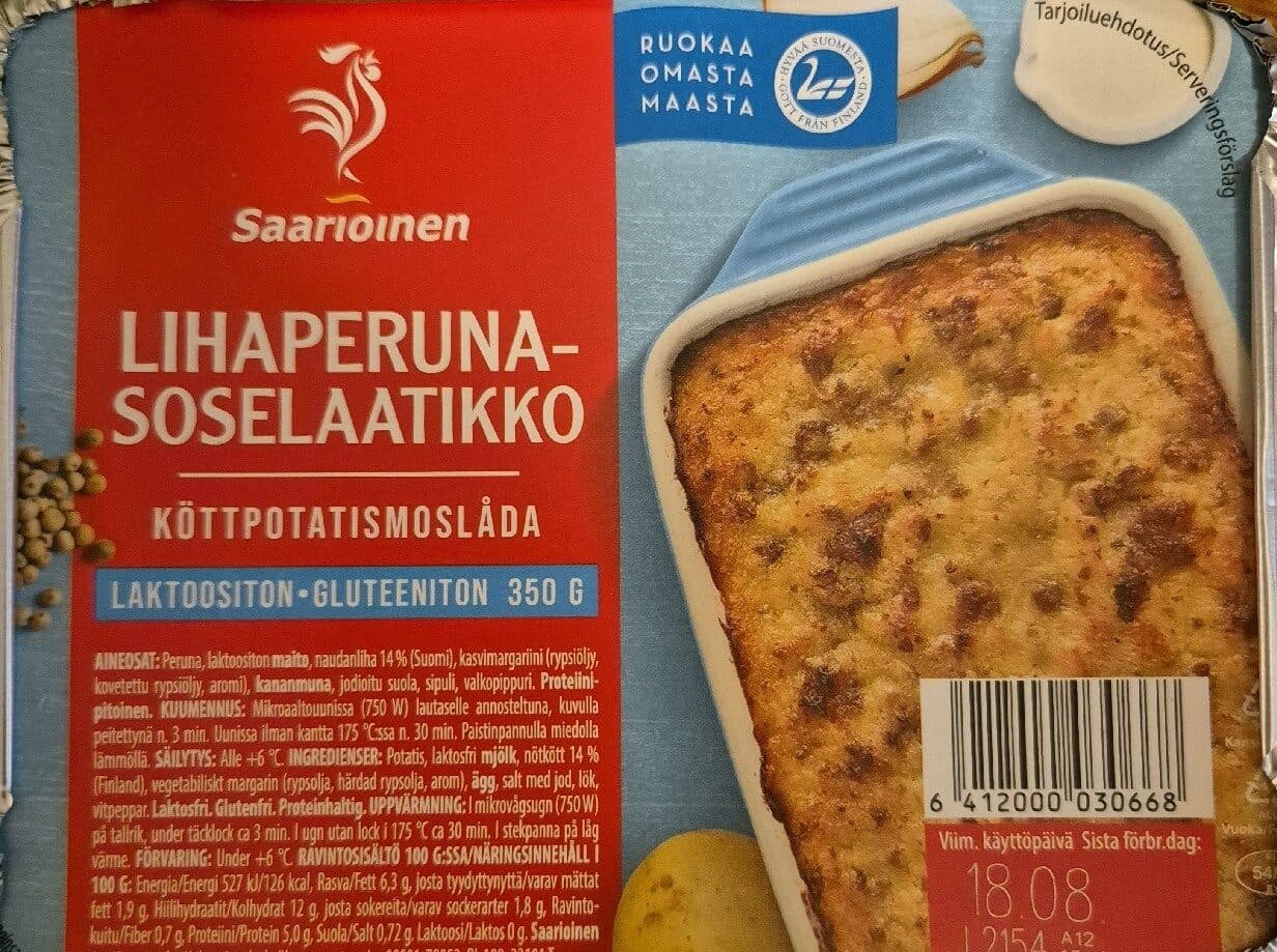 Saarioinen Lihaperunasoselaatikko packshot