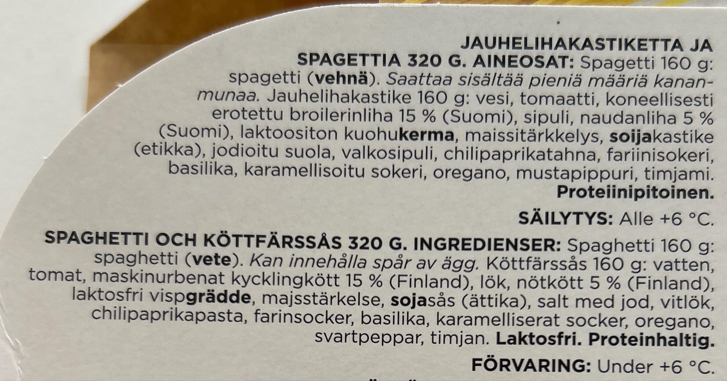 Saarioinen spaghetti och köttfärssås packshot