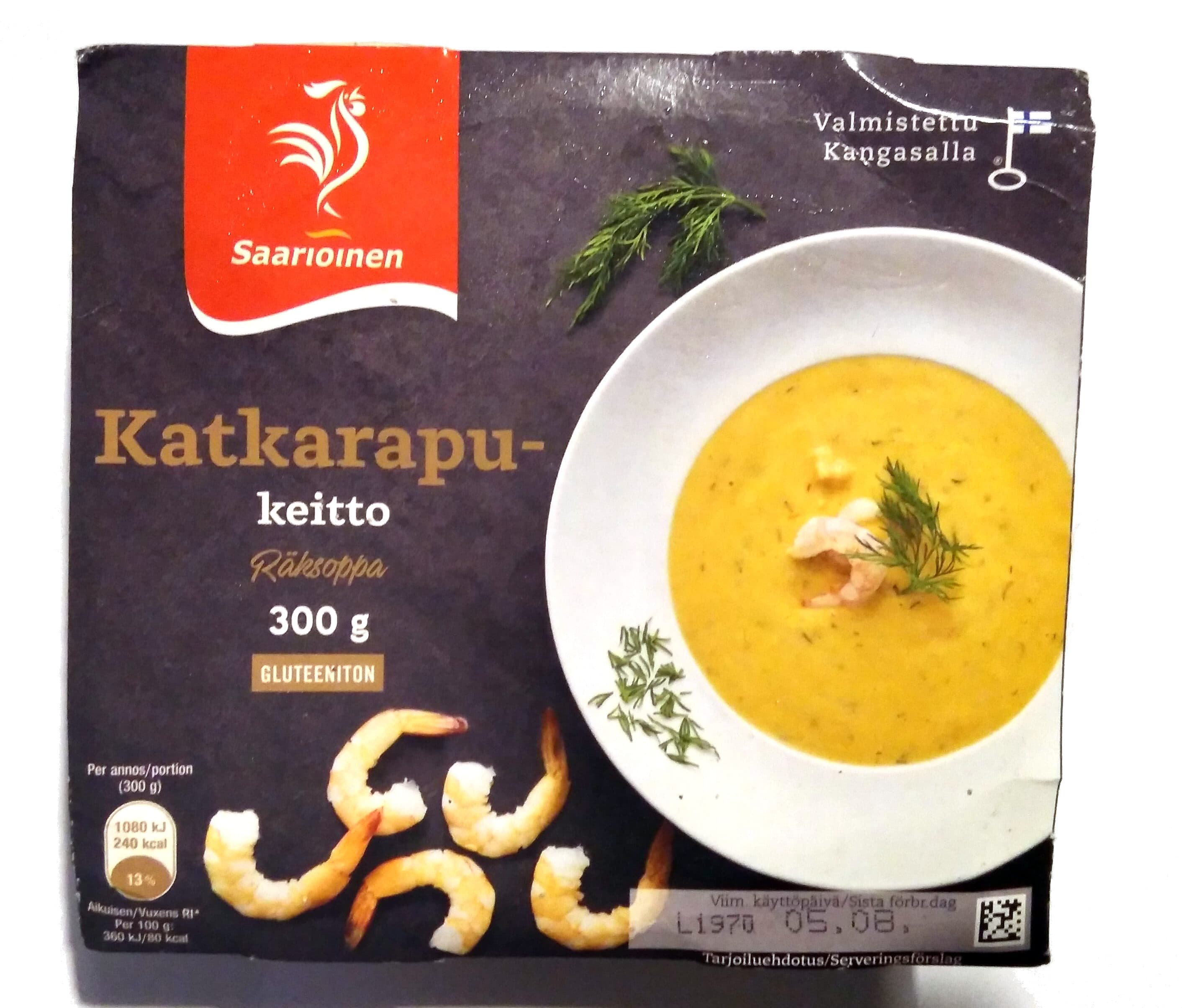 Saarioinen Katkarapukeitto packshot