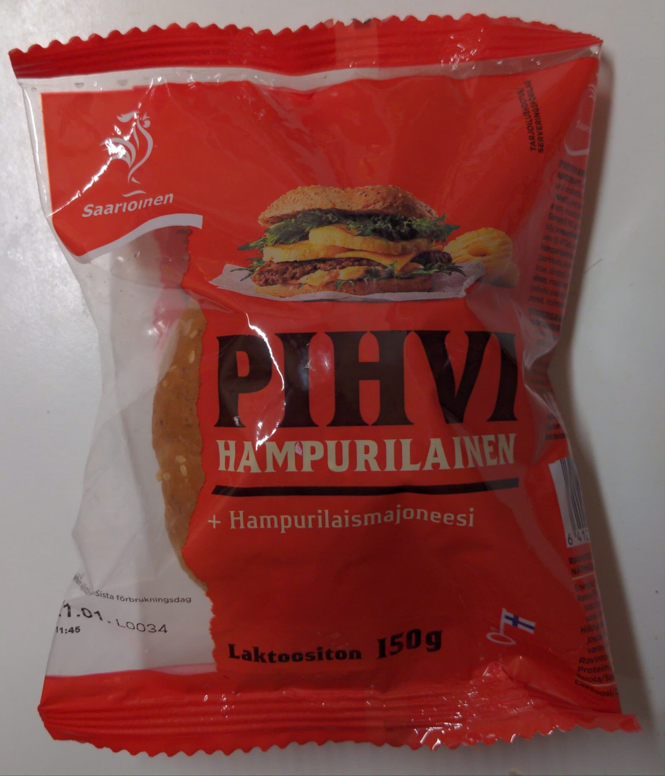 Saarioinen Pihvihampurilainen packshot