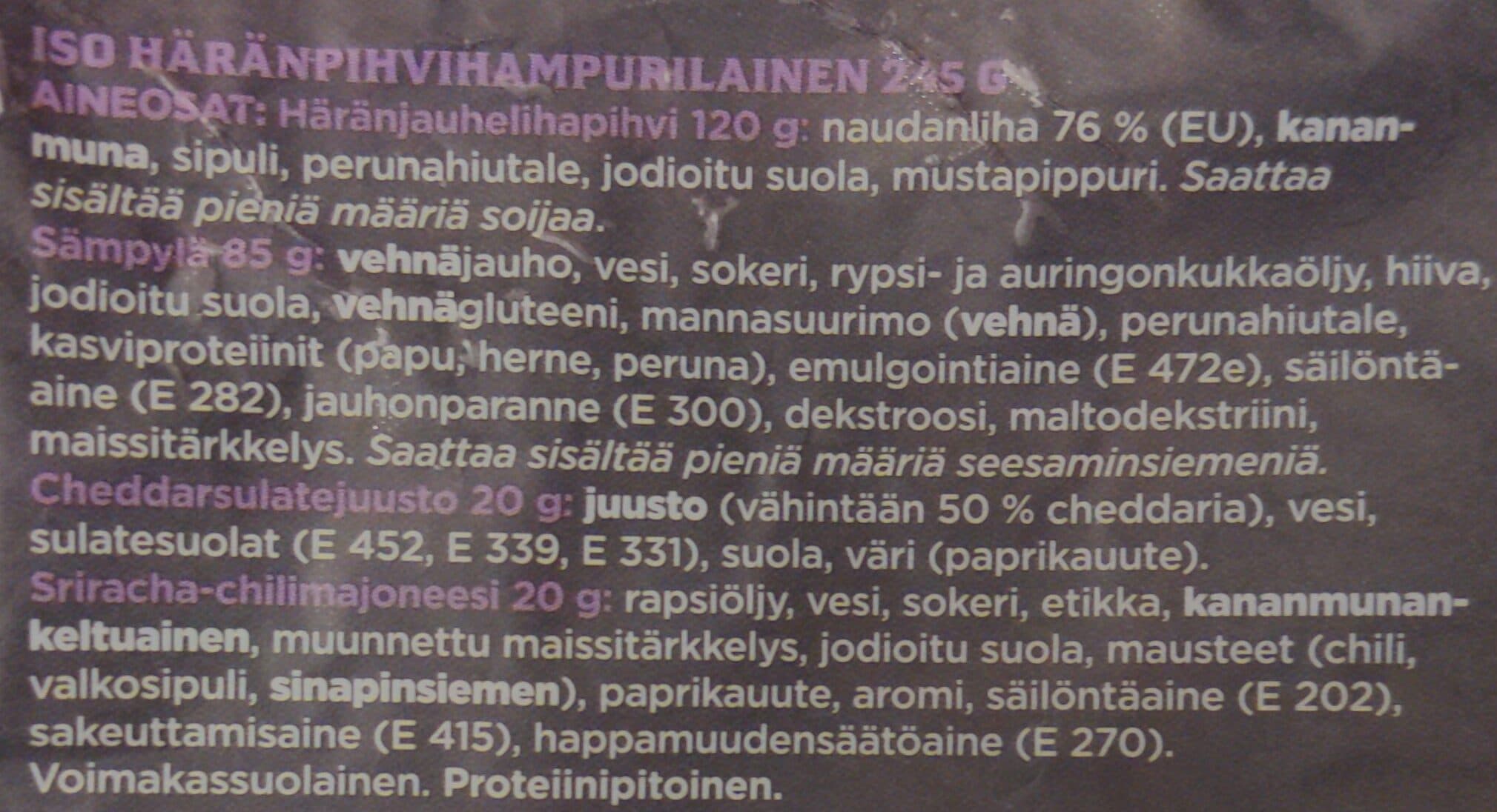Saarioinen Iso härkäburgeri packshot