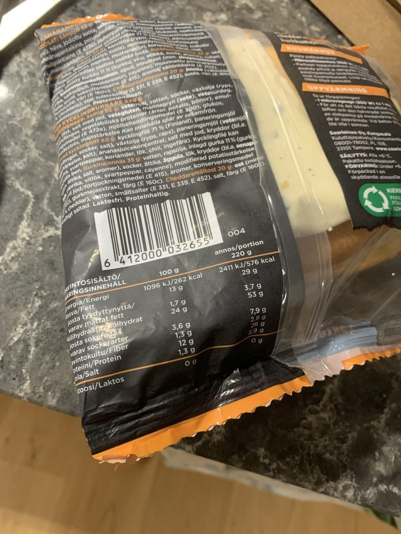 Saarioinen Kanaburger packshot