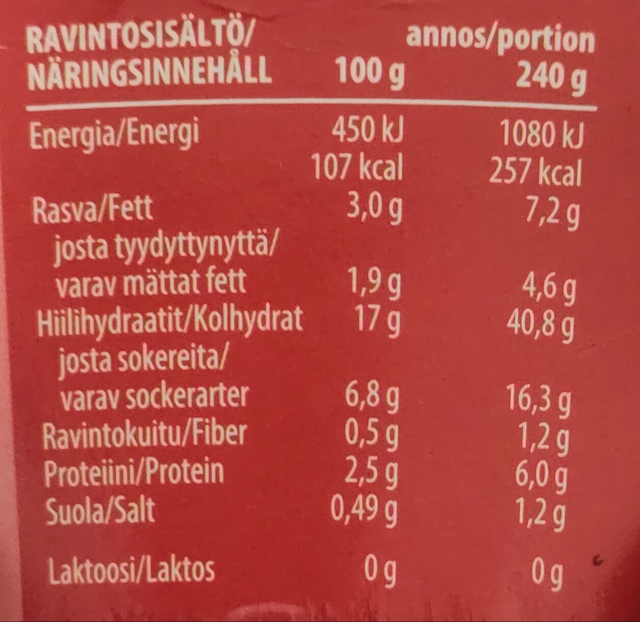 Saarioinen Riisipuuro mansikkakastikkeella packshot
