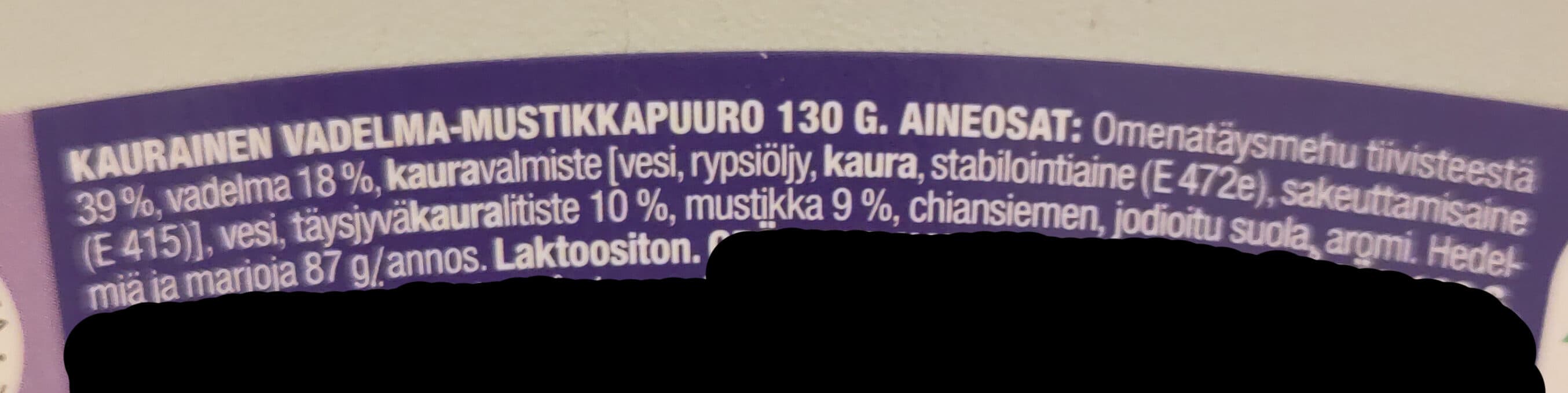 Saarioinen Balanssi Vadelma-mustikka välipala packshot