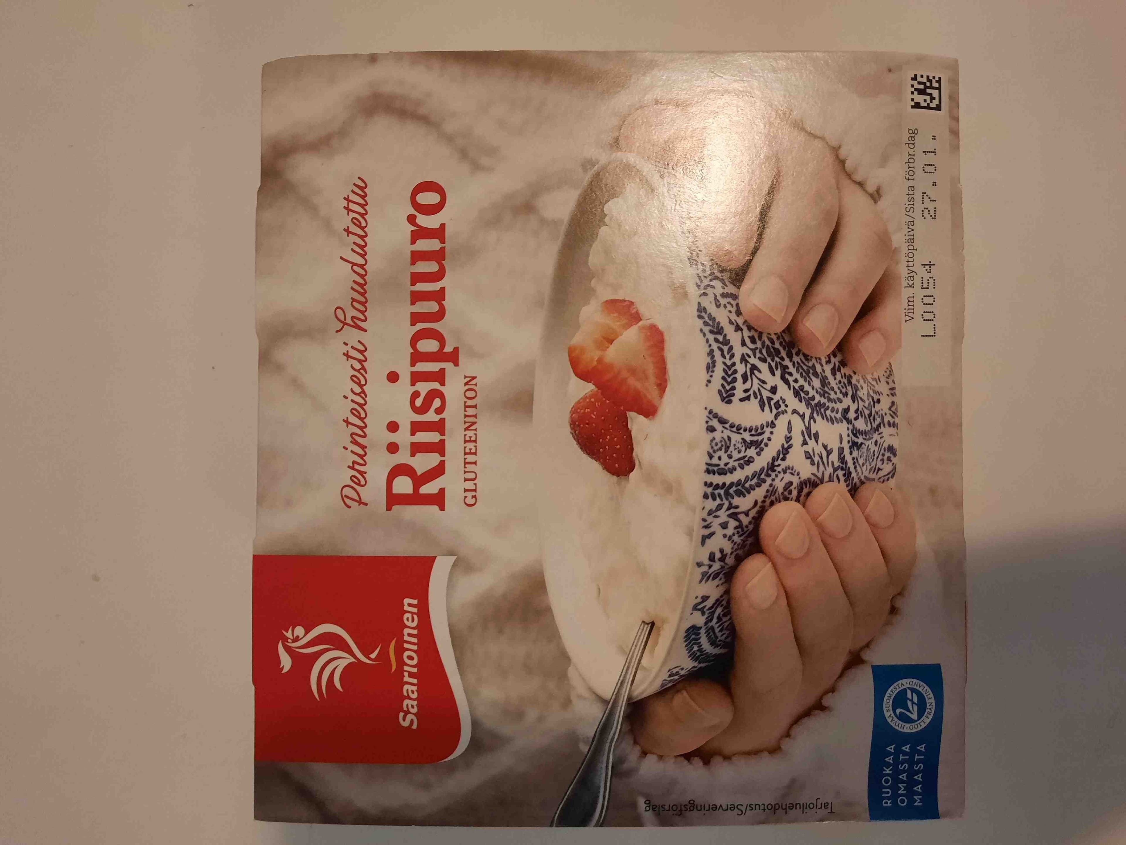 Saarioinen Riisipuuro packshot