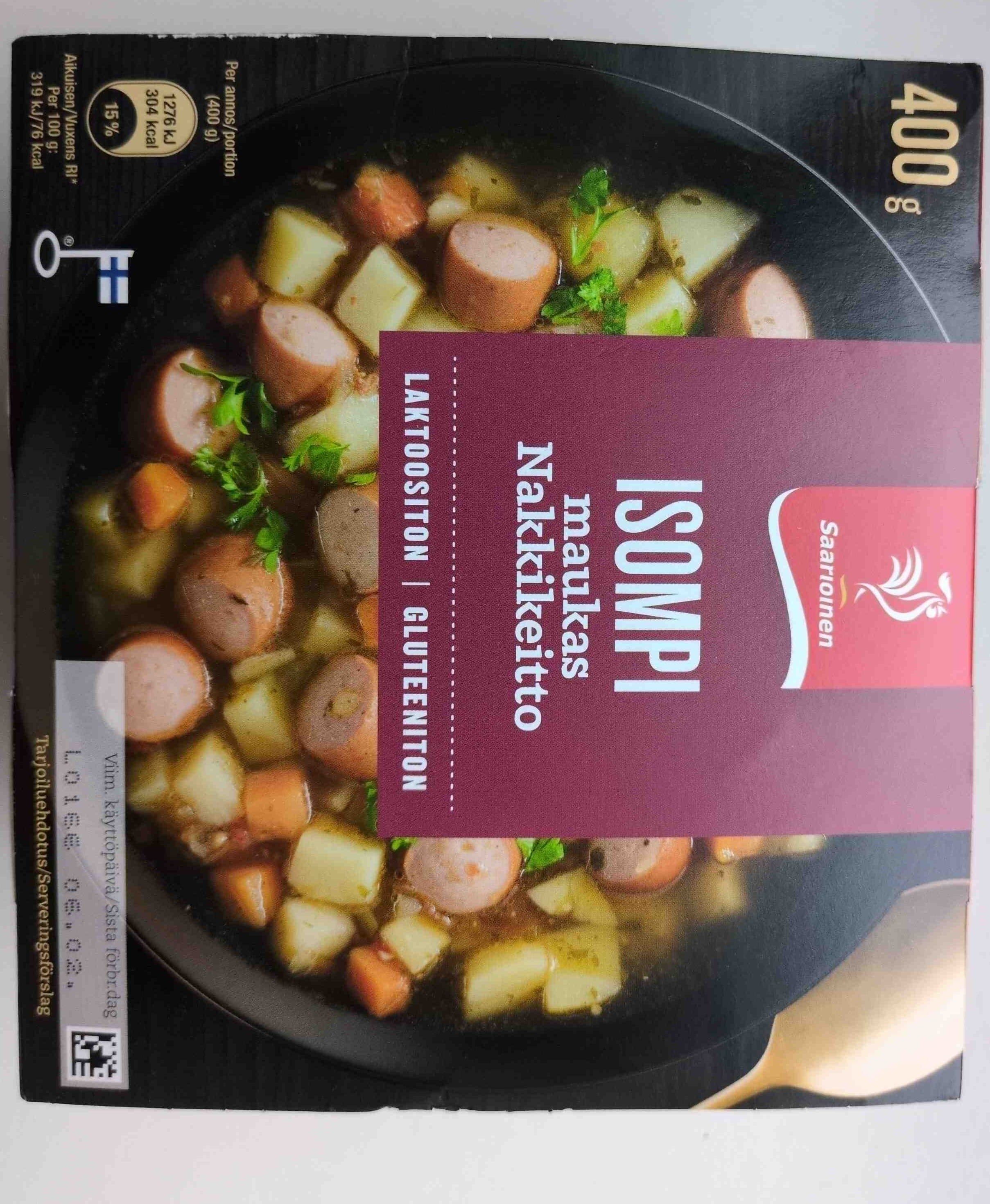 Saarioinen Isompi maukas Nakkikeitto packshot