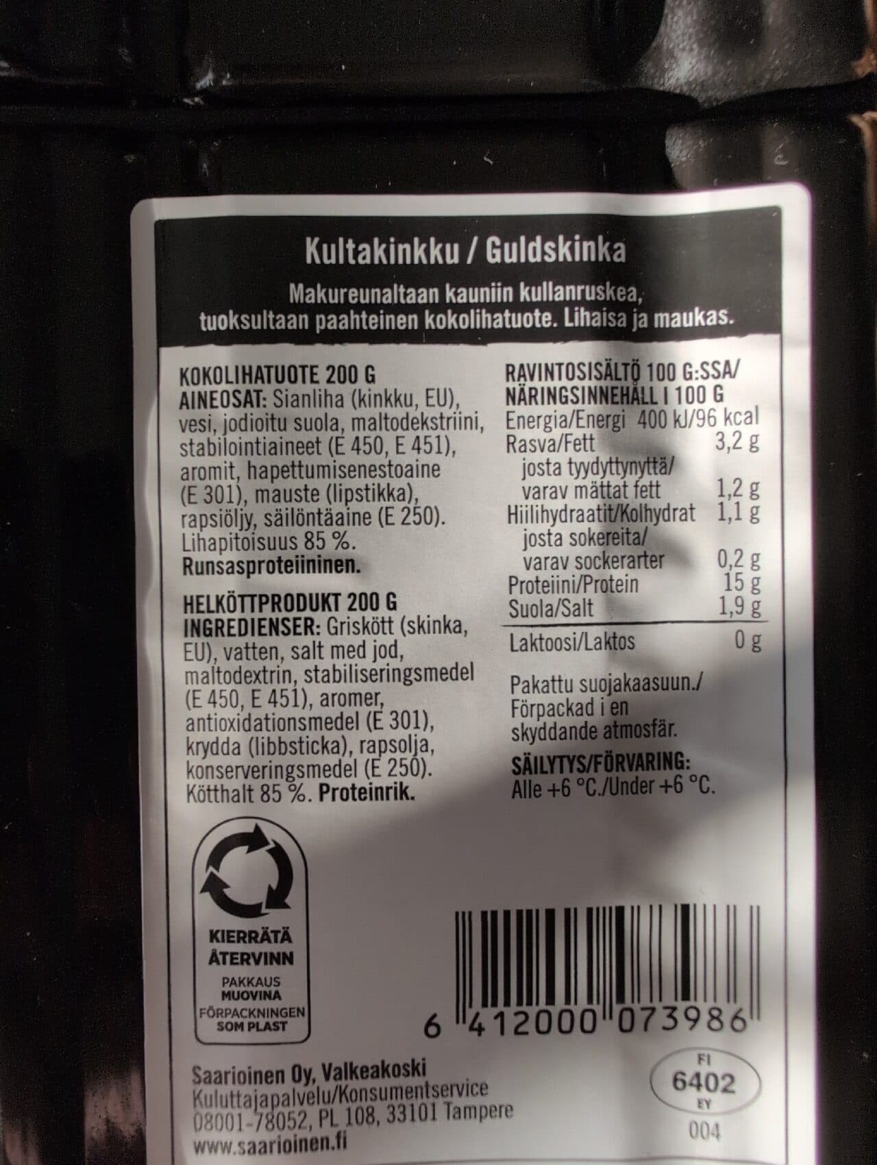 Saarioinen Kultakinkku packshot