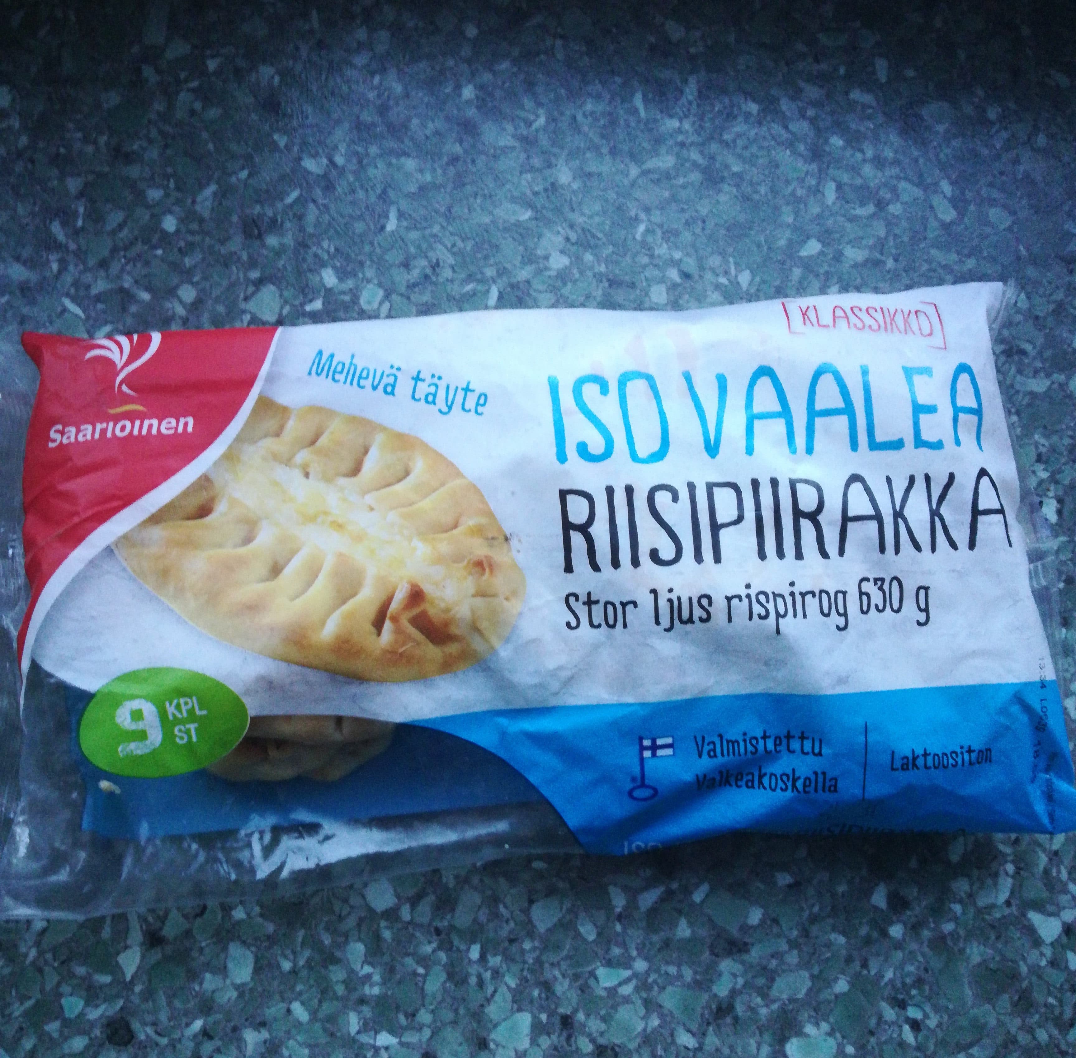 Saarioinen Iso vaalea riisipiirakka packshot