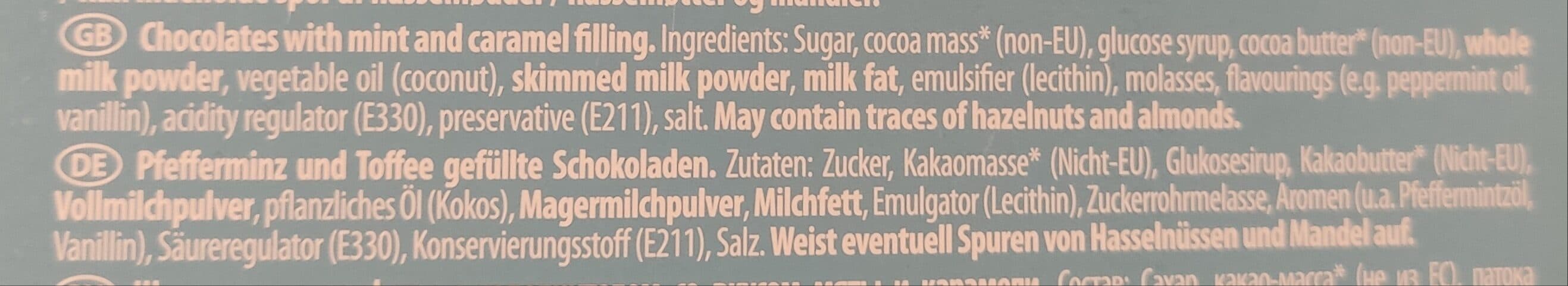 Panda Enkeli minttu- ja toffeesuklaakonvehteja packshot