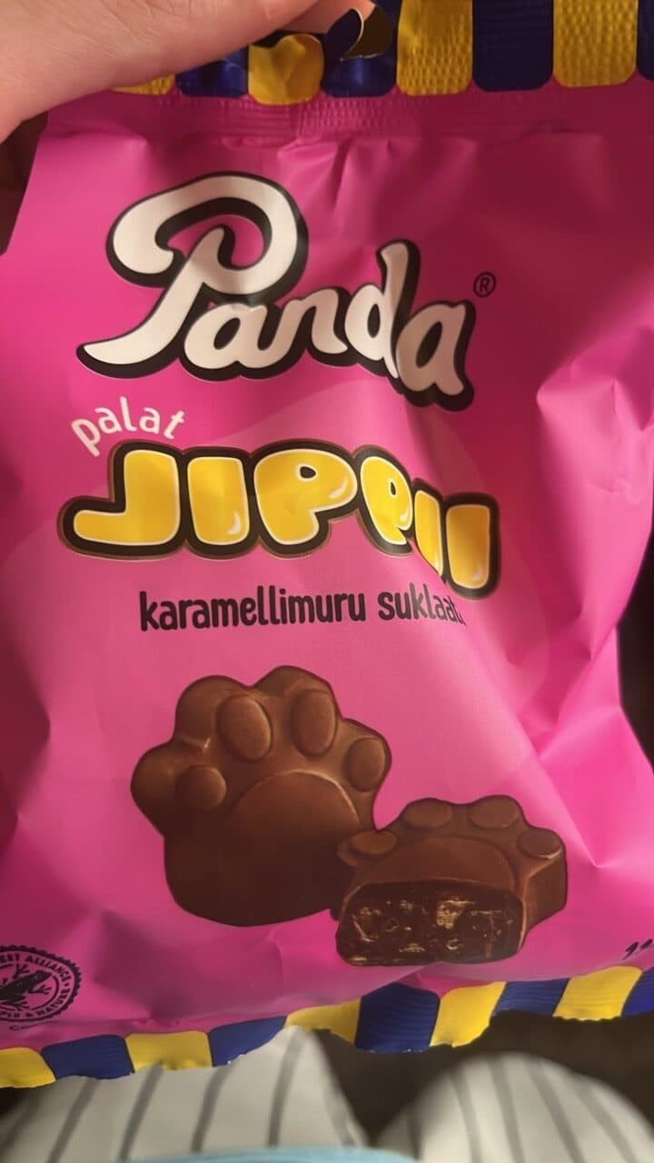 Panda Jippii karamellimuru suklaa packshot