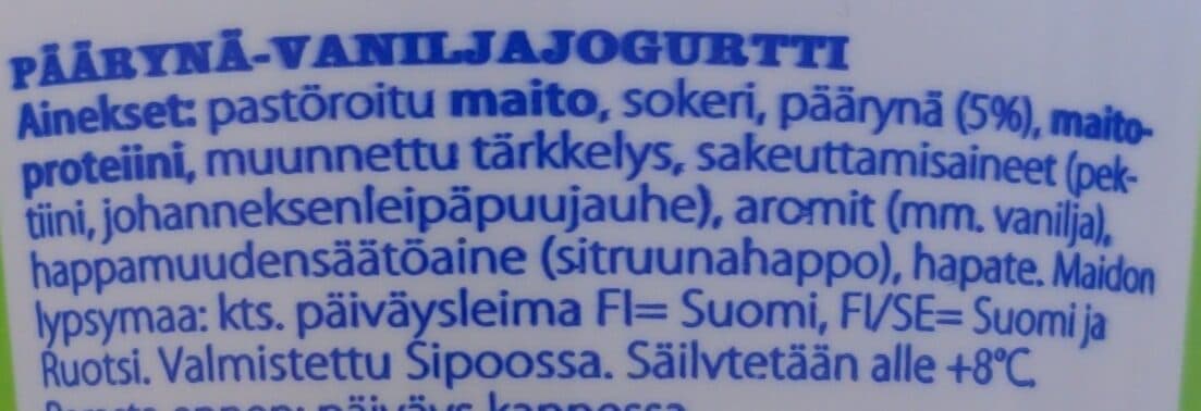 Arla Perinteinen päärynä-vanilja packshot