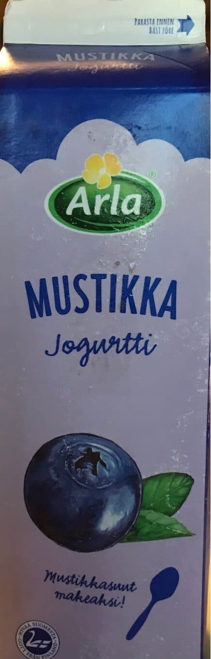 Arla Mustikkajogurtti packshot