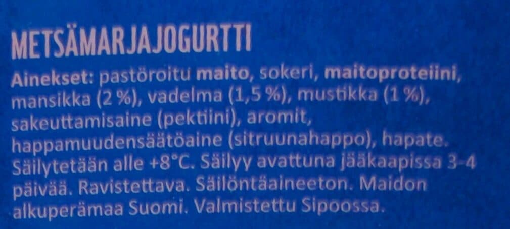 Arla Metsämarja jogurtii packshot