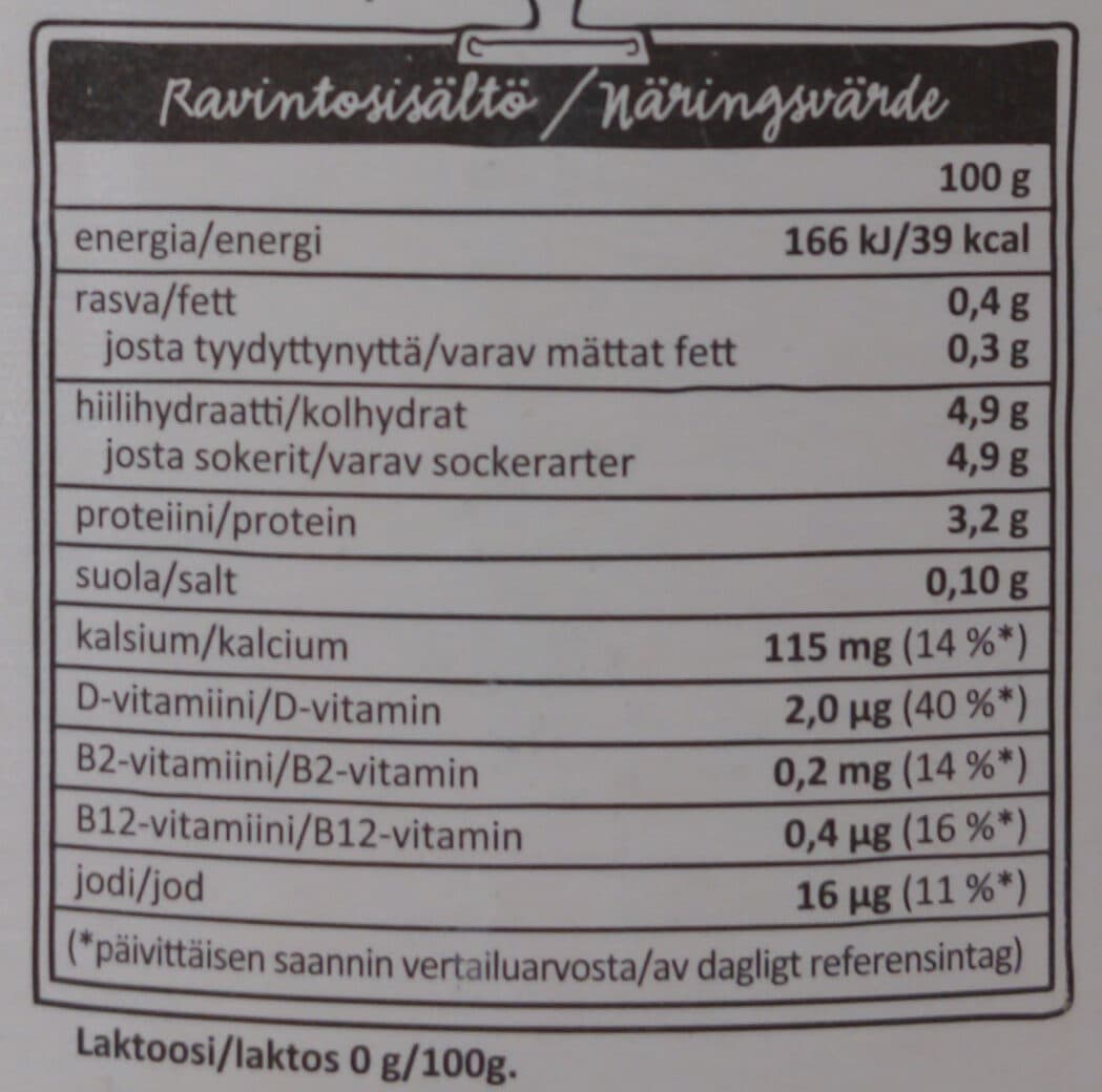 Arla Rasvatonta AB-piimää Suomesta packshot