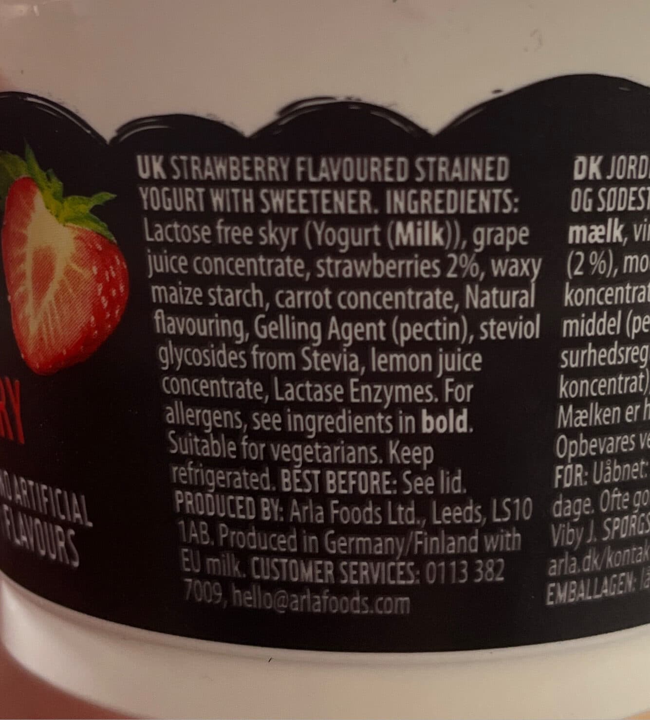 Arla Kalinka persikka-lakka jogurtti packshot