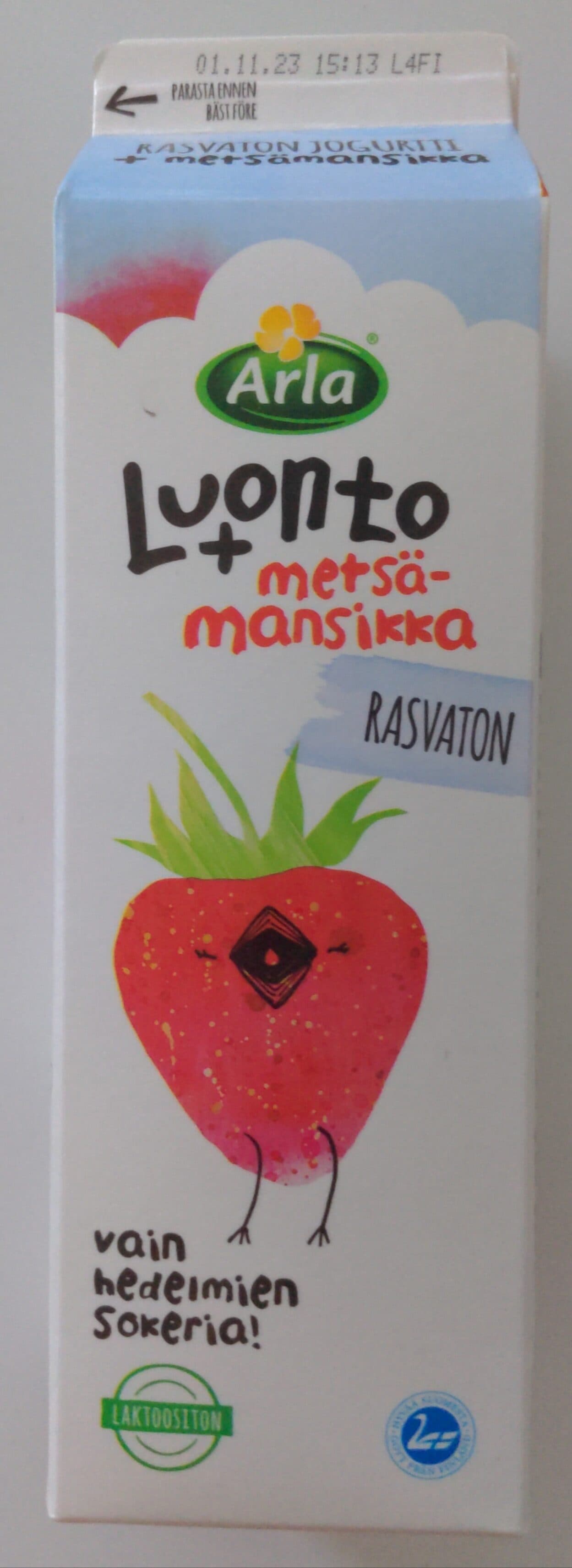 Arla Luonto + metsä-mansikka packshot