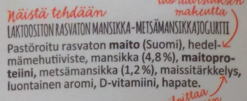 Arla Luonto + metsä-mansikka packshot