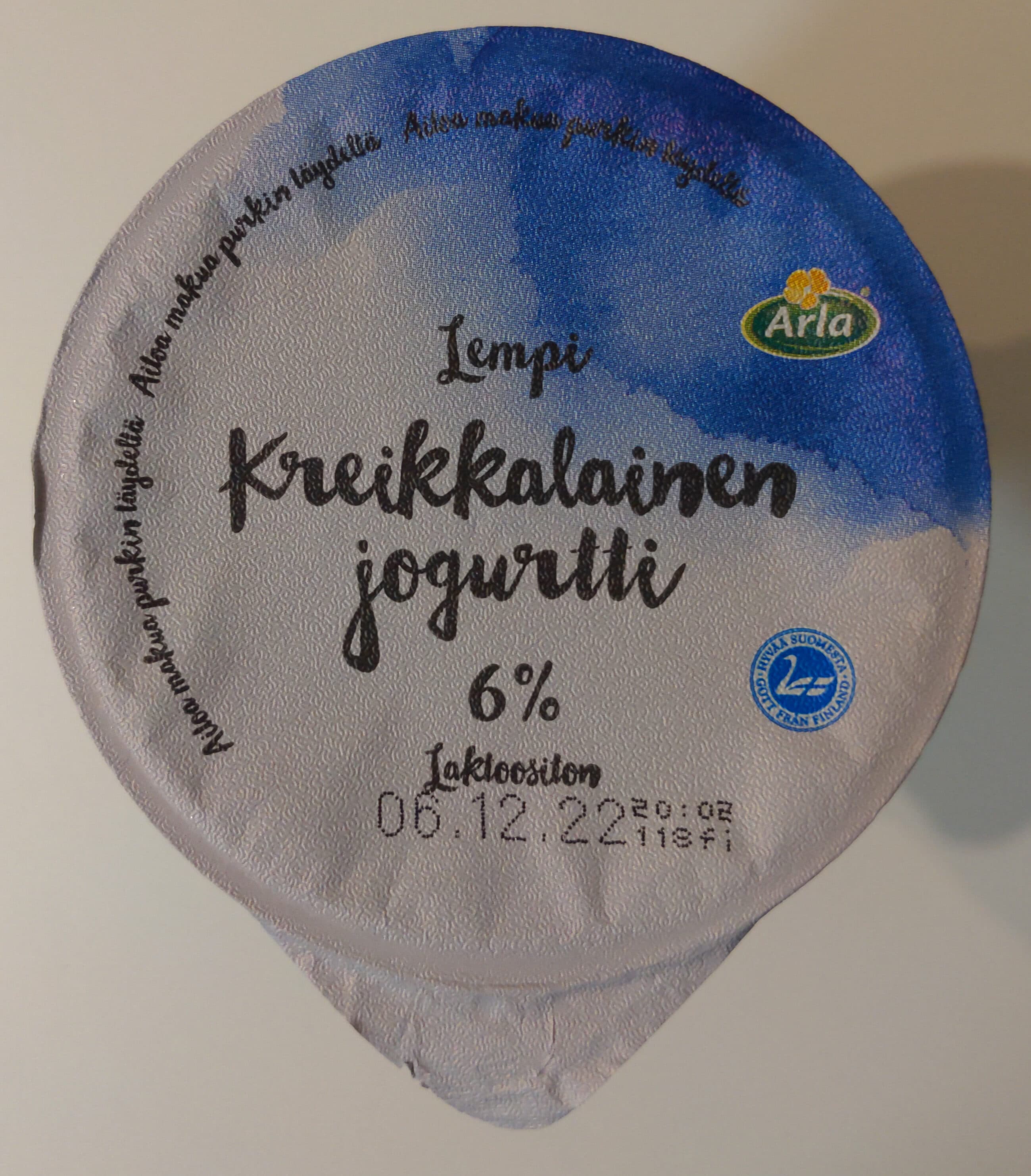 Arla Kreikkalainen Jogurtti 6% packshot