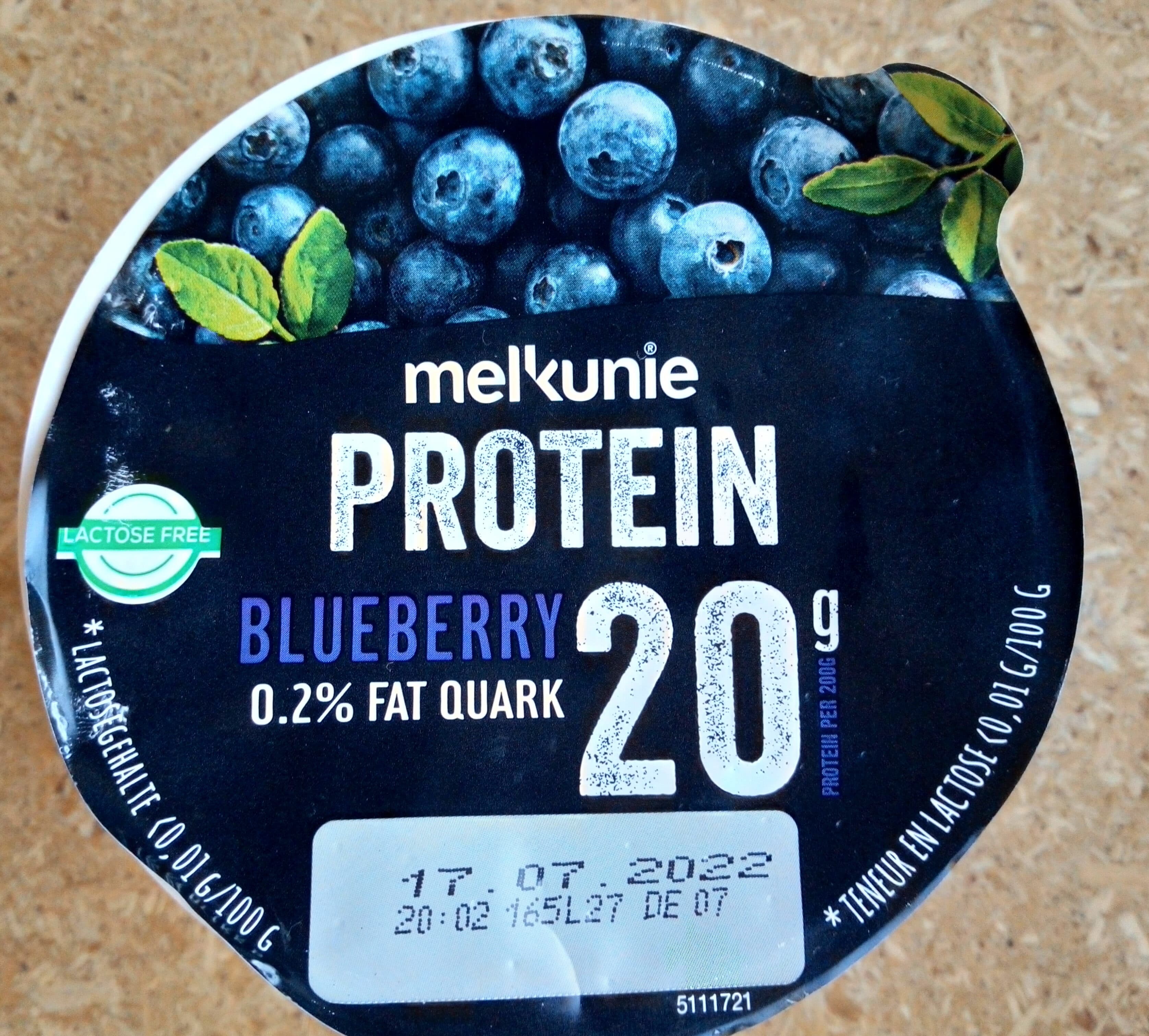 Melkunie proteine kwark bosbes packshot