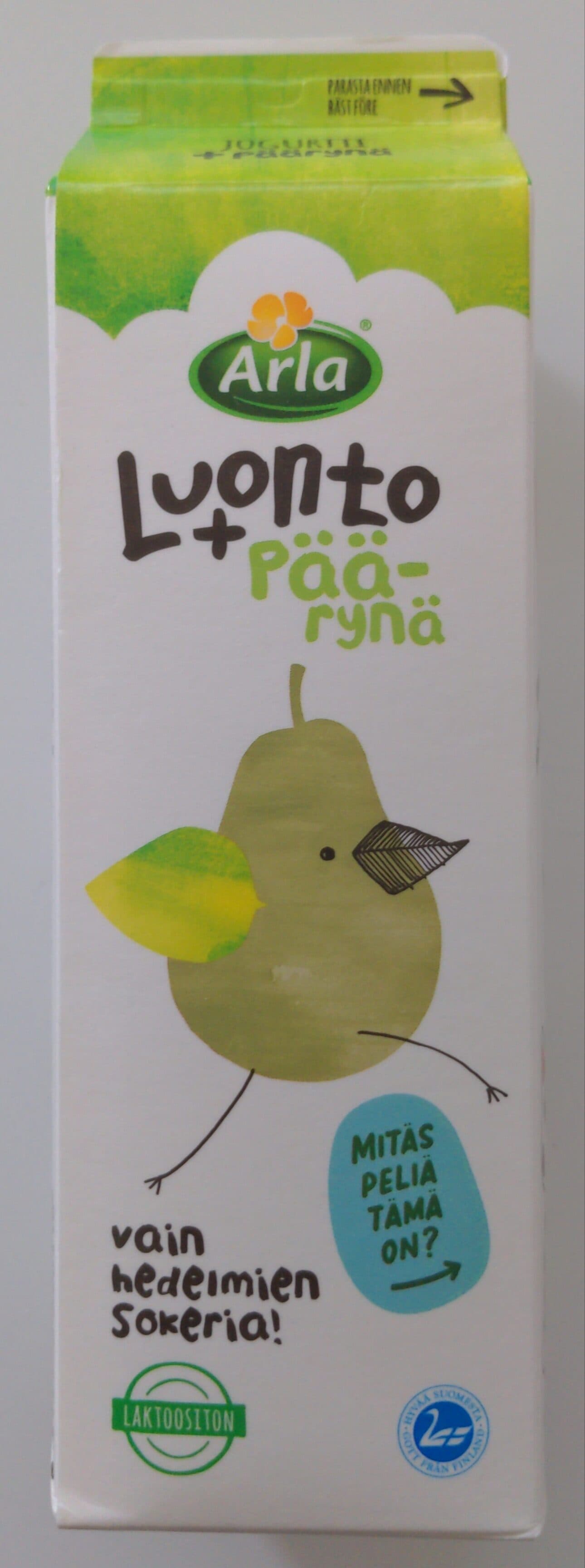 Arla Luonto + päärynä packshot