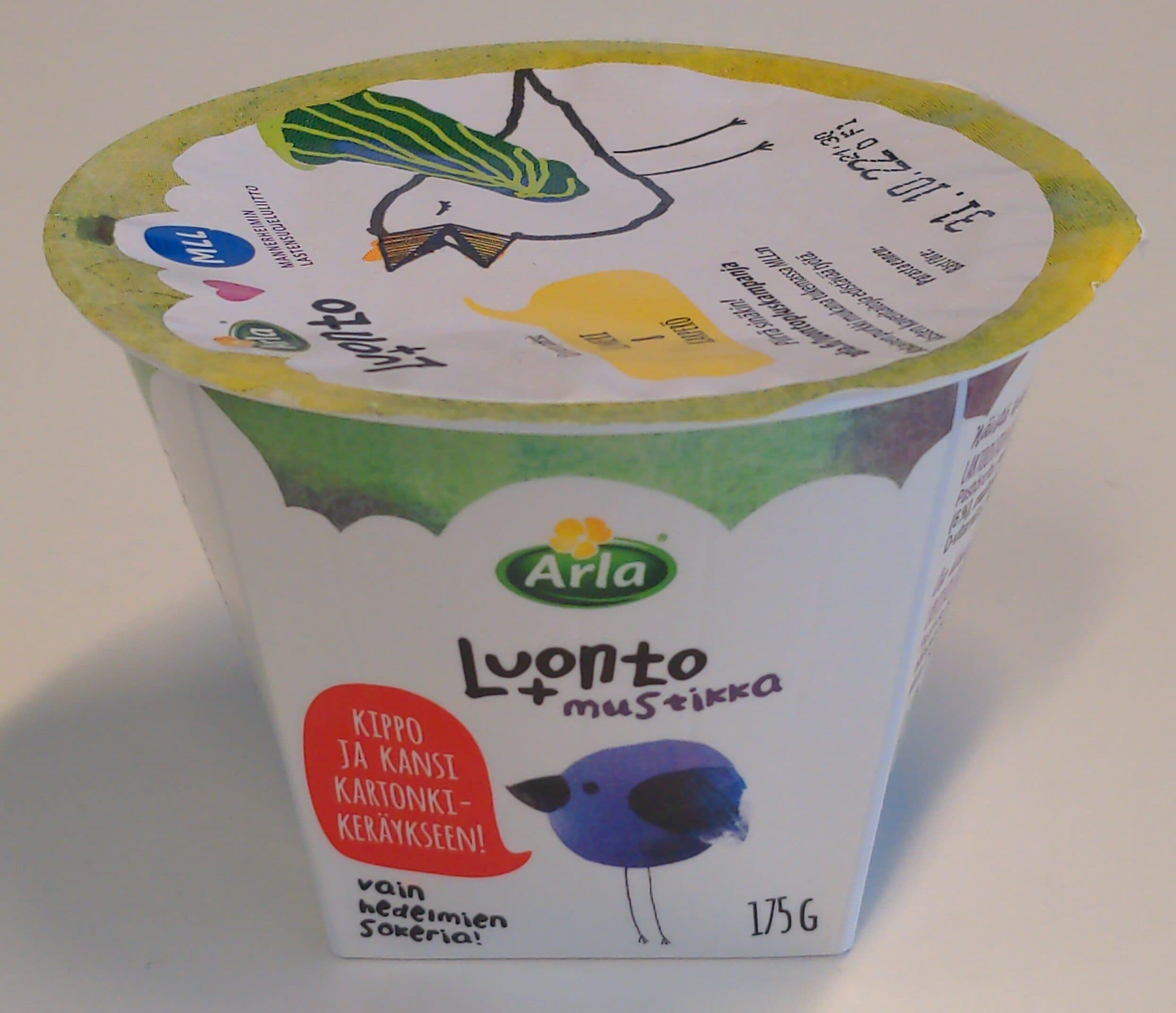 Arla Luonto + mustikka packshot