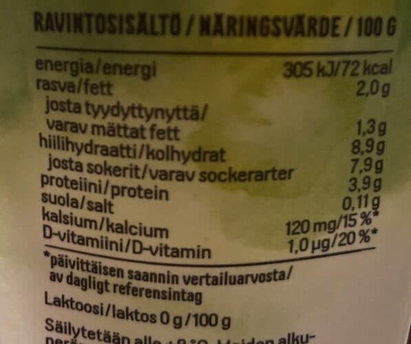 Arla Luonto+ Päärynäjogurtti packshot