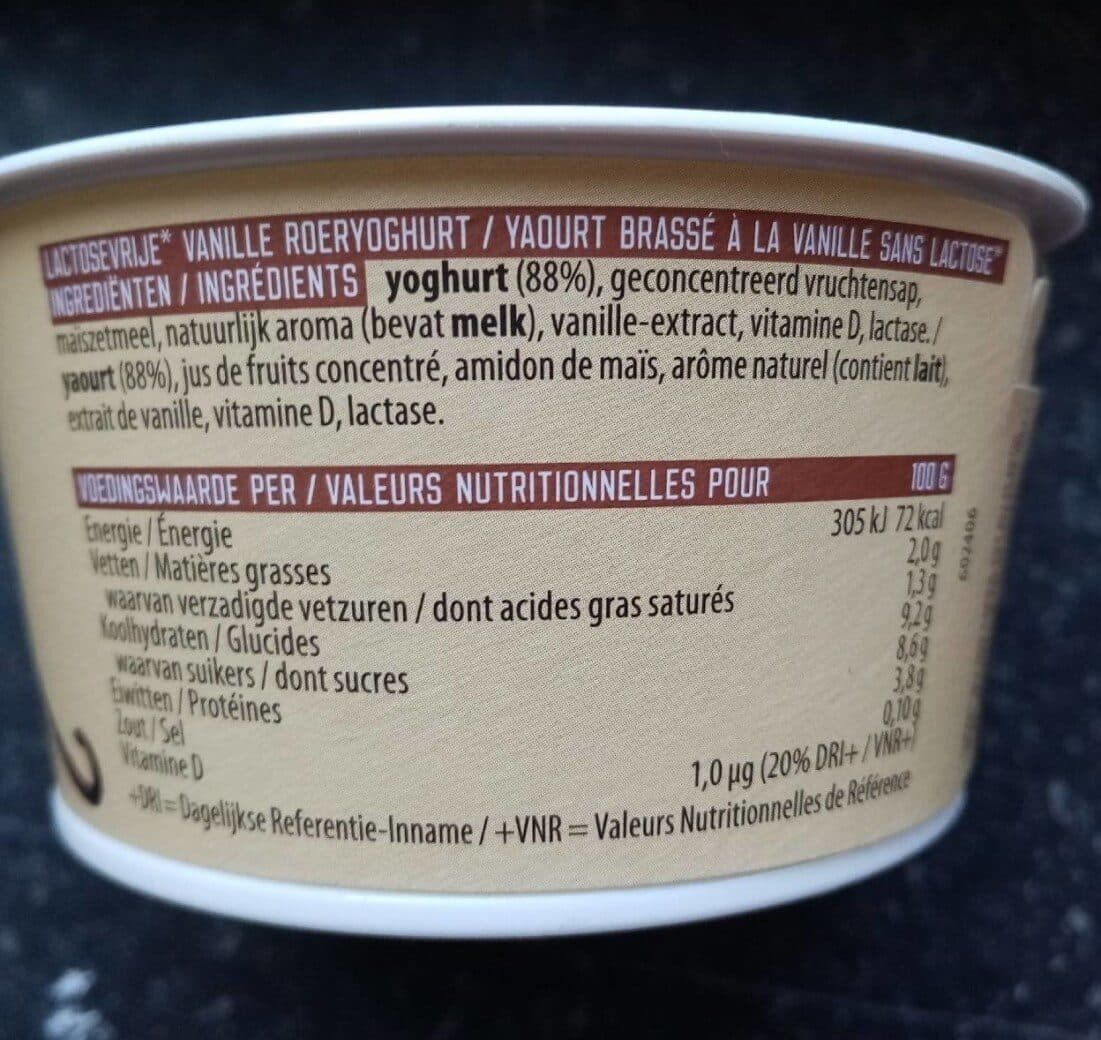 Arla Lacto Free yogurt vanille packshot