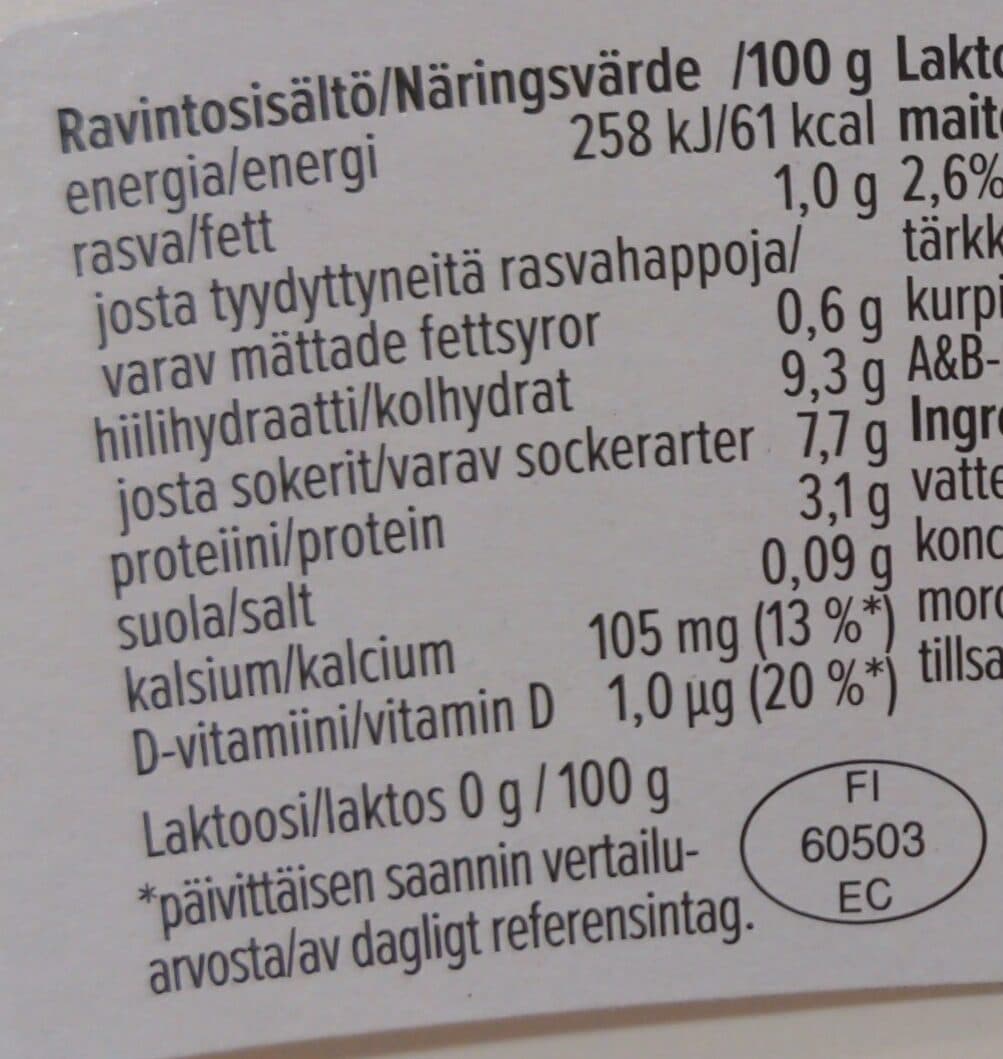 Arla Luonto+ viili persikka-mango packshot