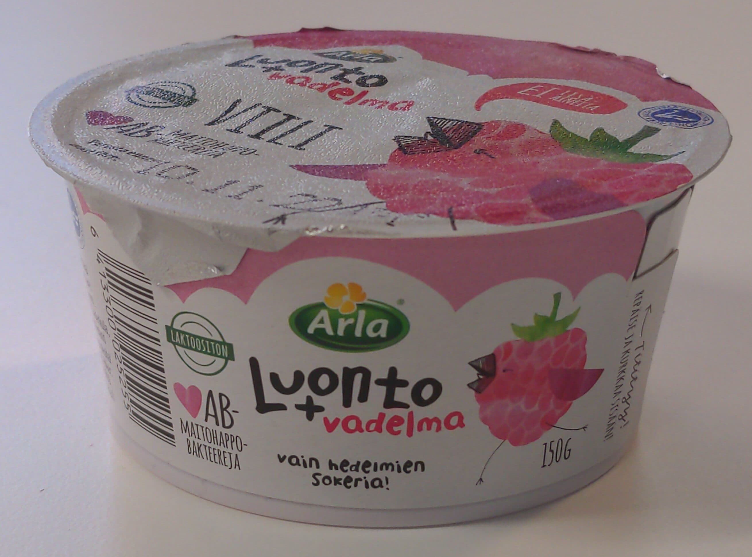 Arla Viili Luonto + vadelma packshot