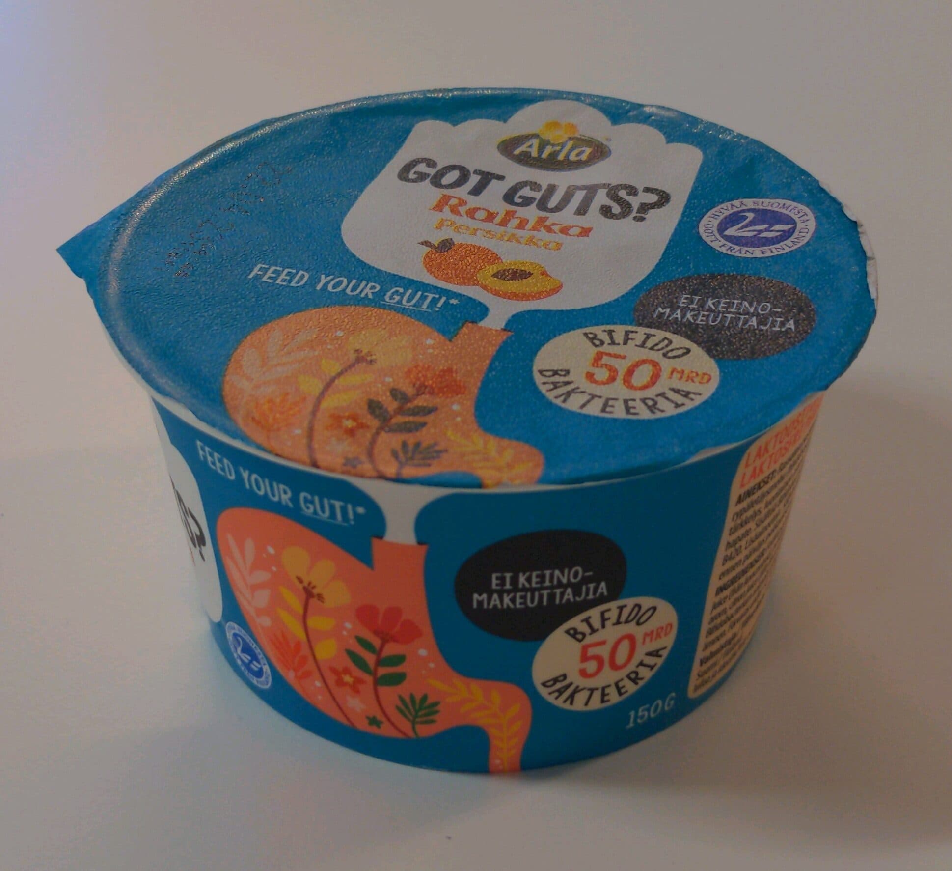 Arla Got Guts? Rahka persikka packshot