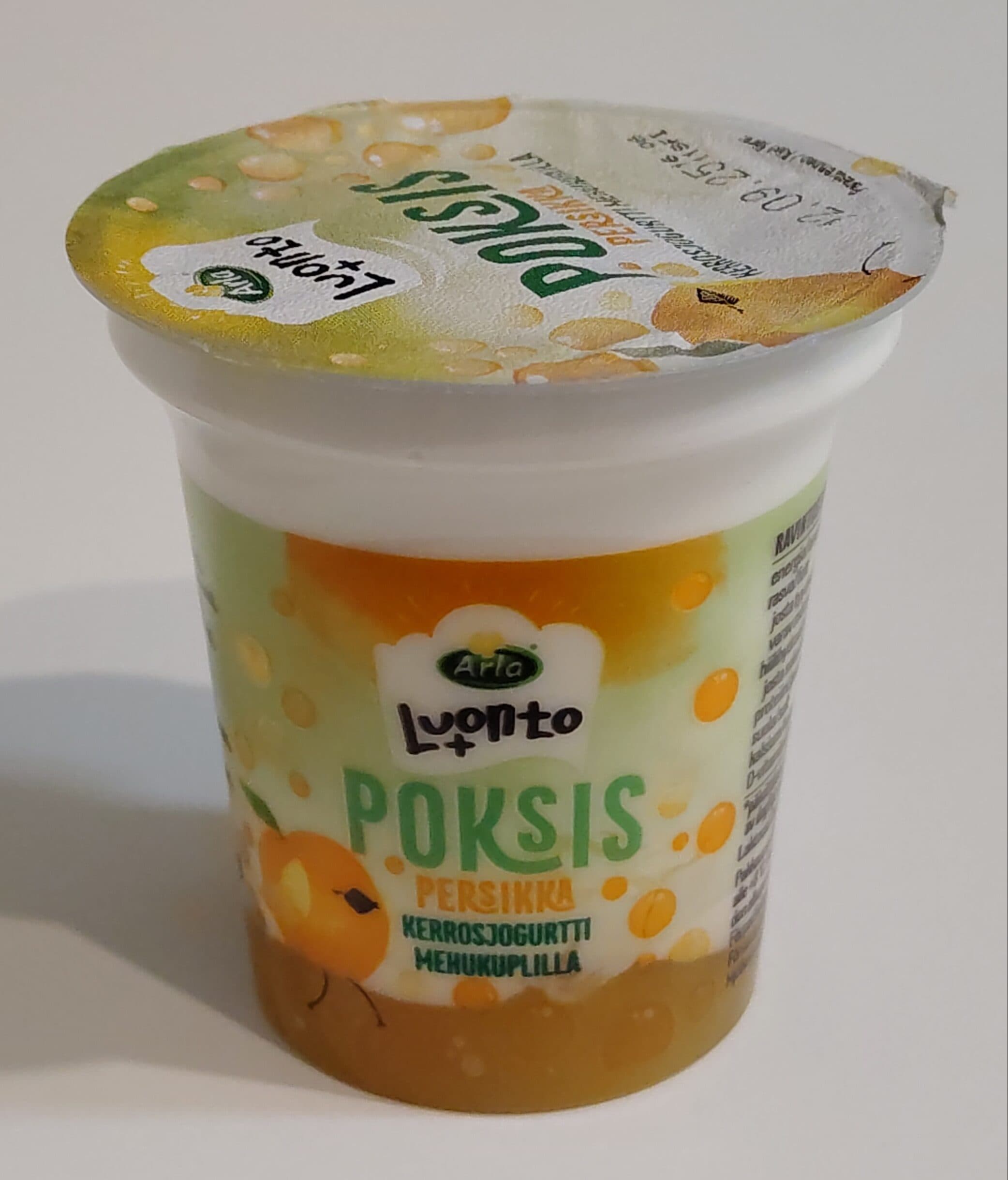 Arla Poksis Persikka Kerrosjogurtti packshot