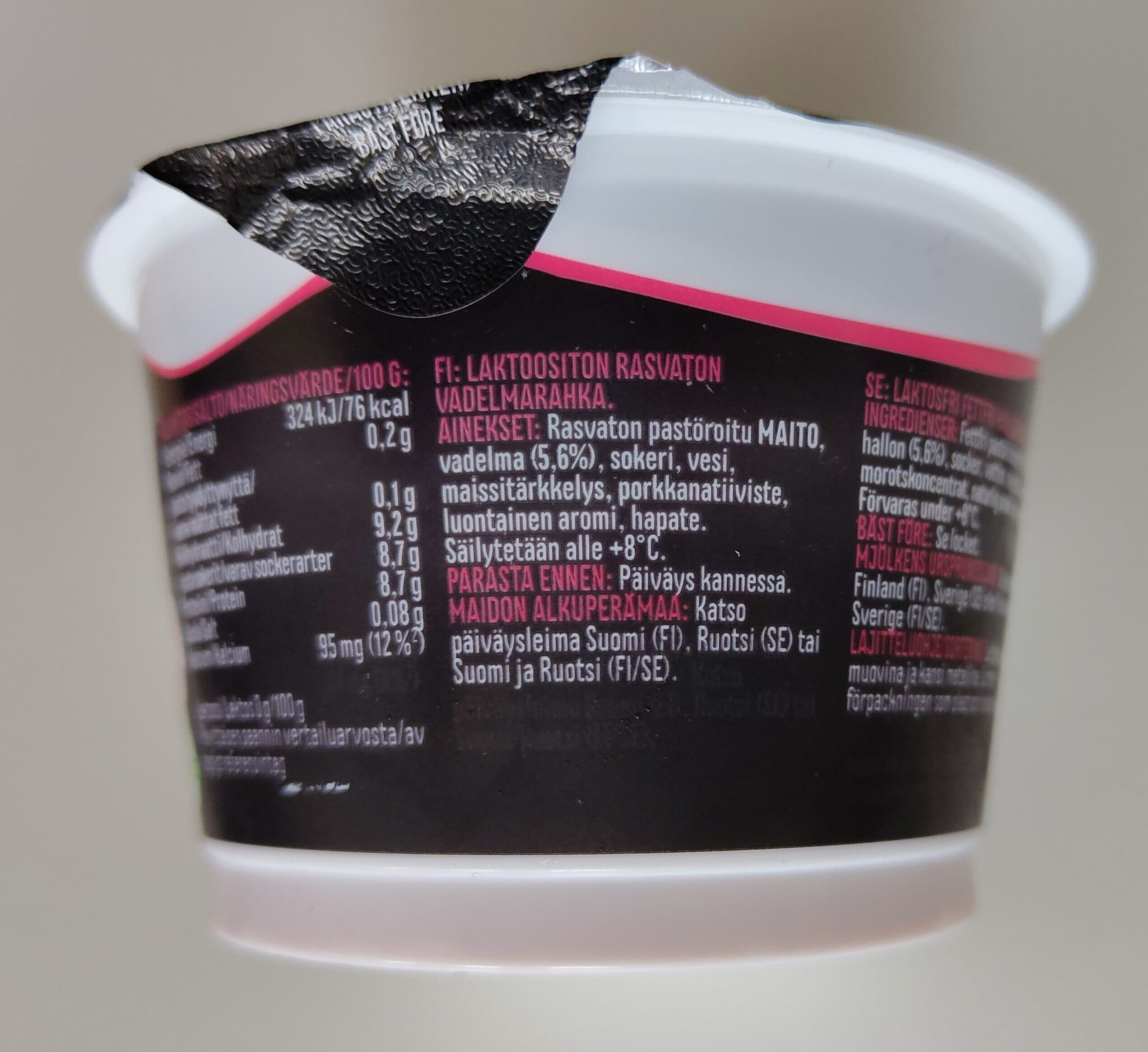 Arla Vadelmarahka packshot