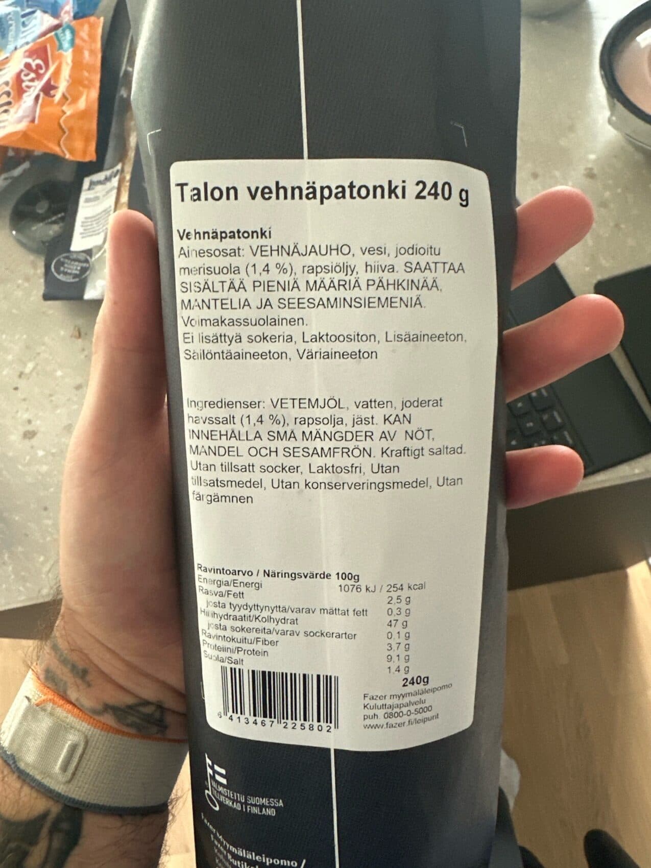 Fazer Talon Vehnäpatonki packshot