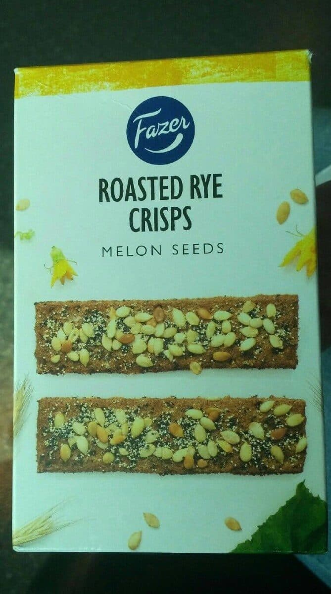 Fazer Roasted rye crisps - melon seeds packshot
