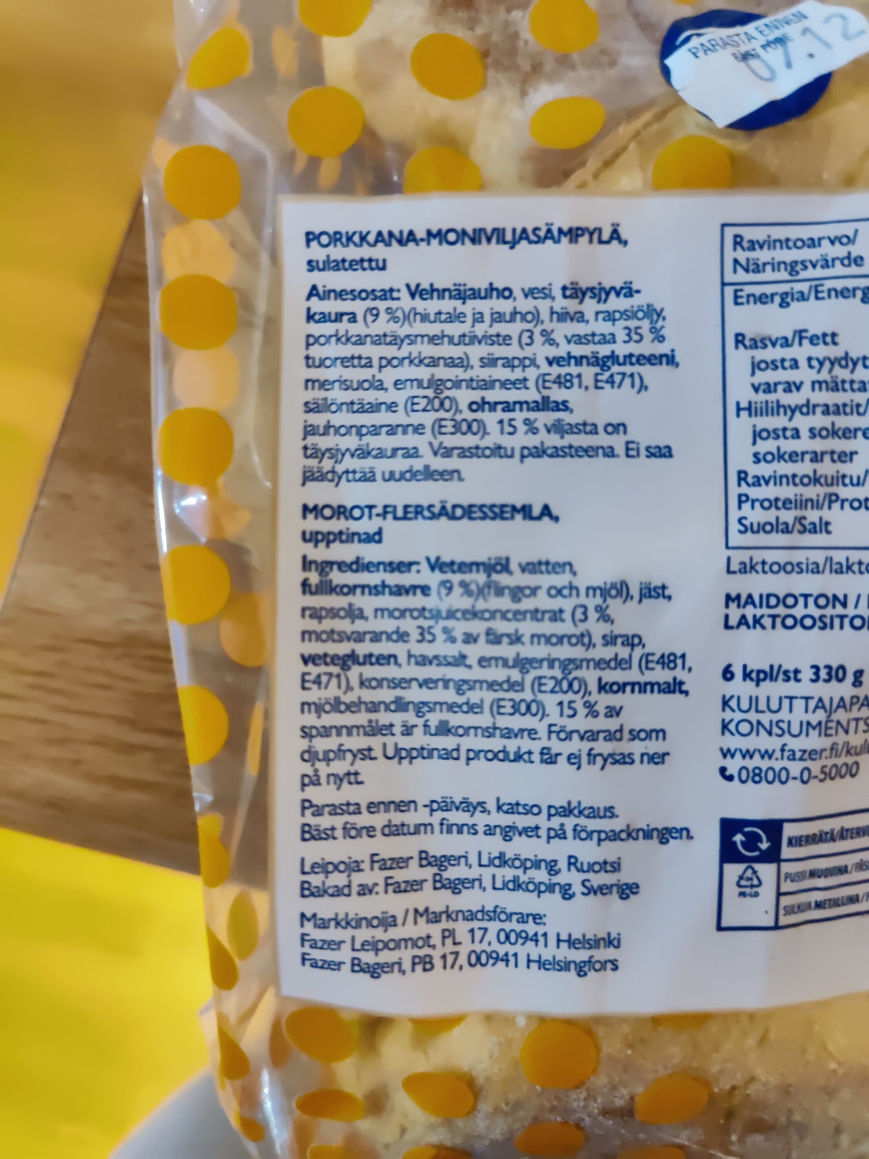 Fazer Lemppari Paahtosämpylä packshot