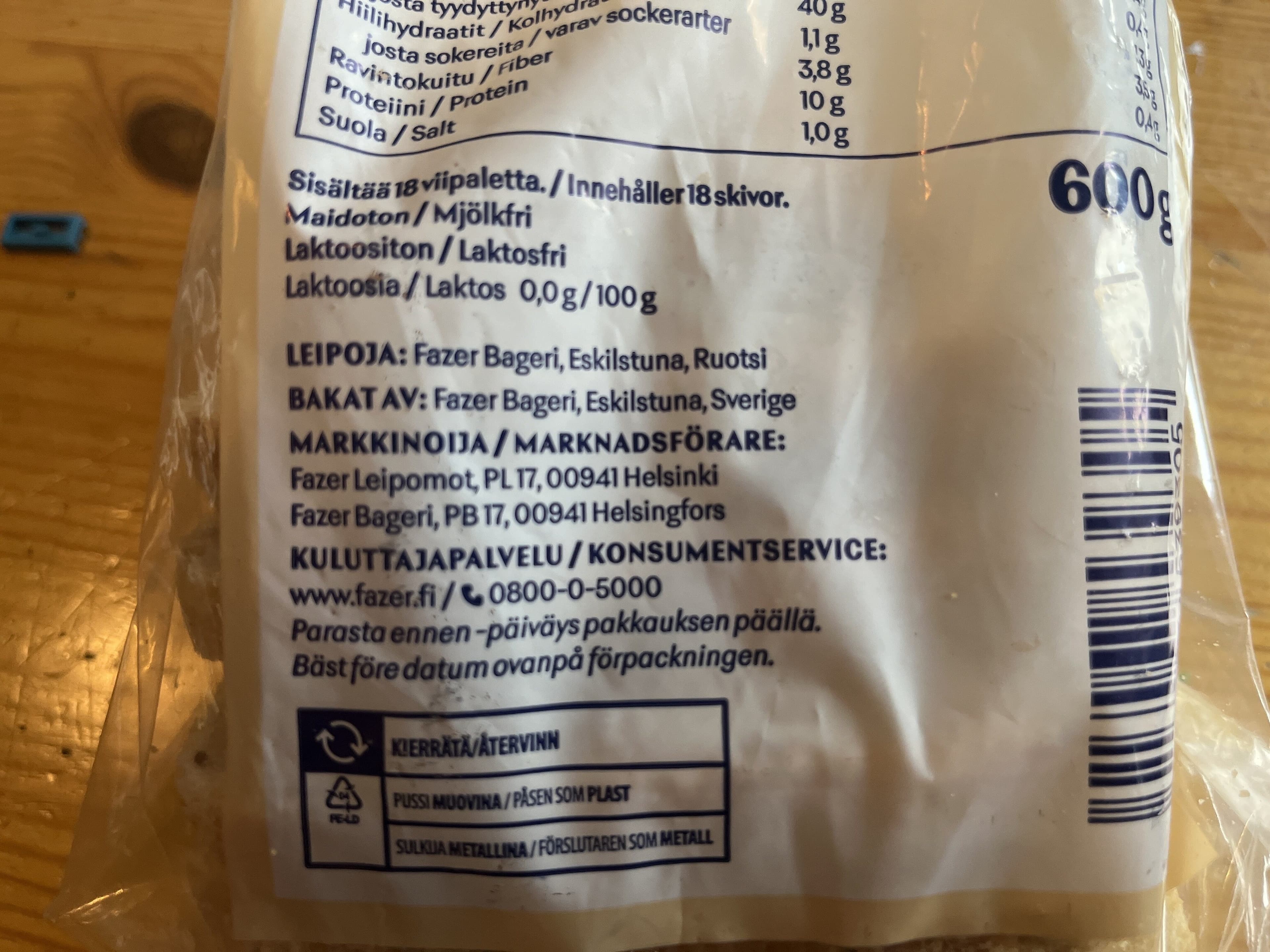 Fazer Bistro Hapanjuurileipä packshot