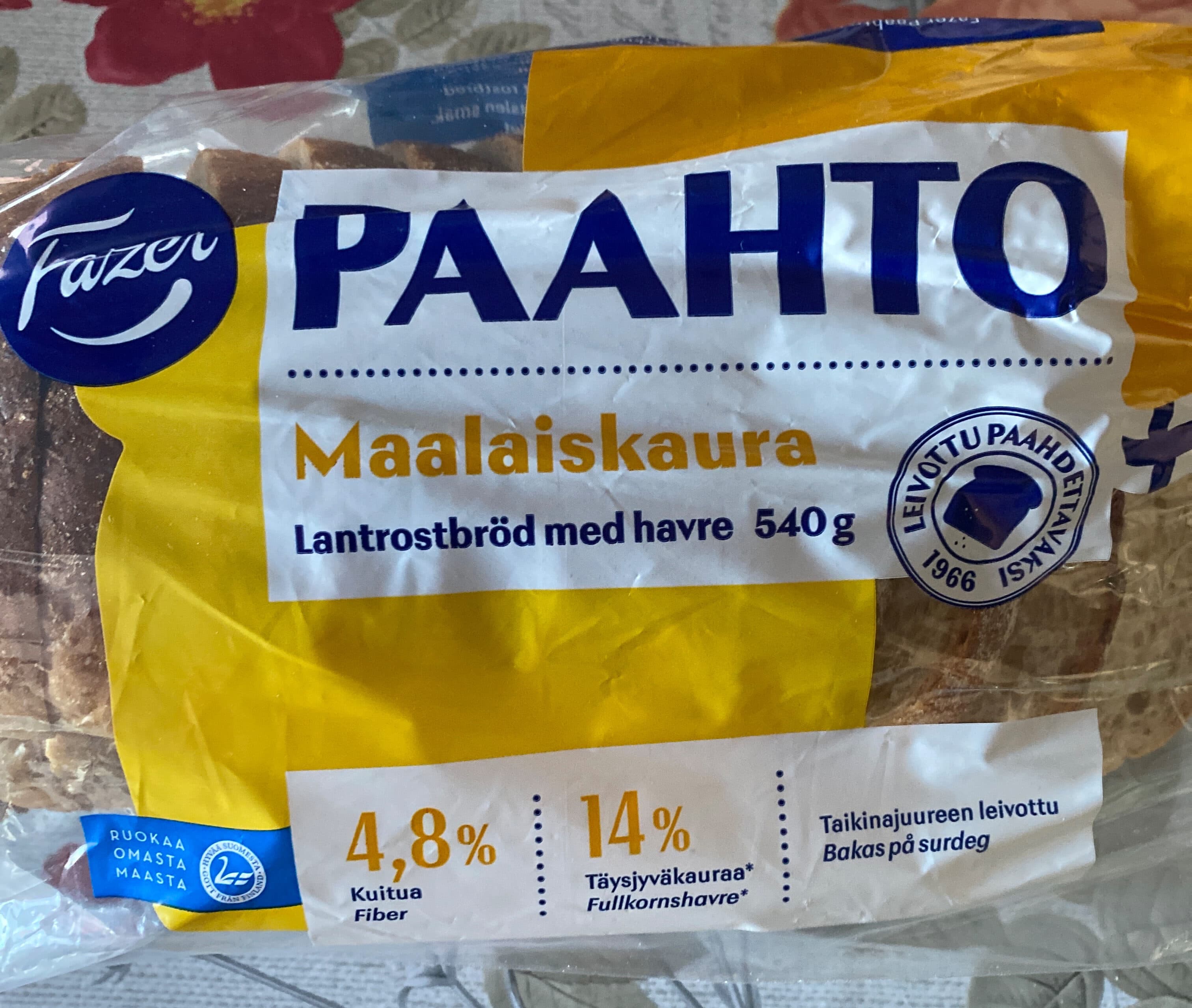Fazer paahto maalaiskaura packshot