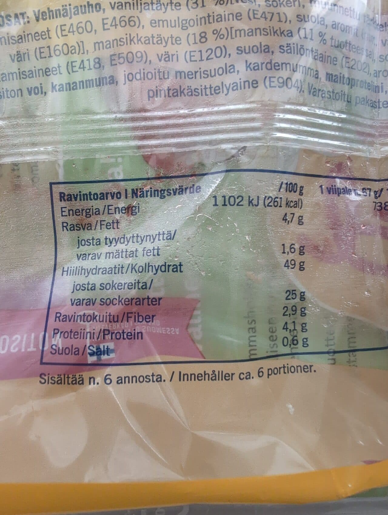 Oululainen Mansikka-Vaniljapitko packshot