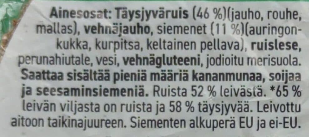 Fazer Reissumies Tosi ohut siemen-ruis packshot