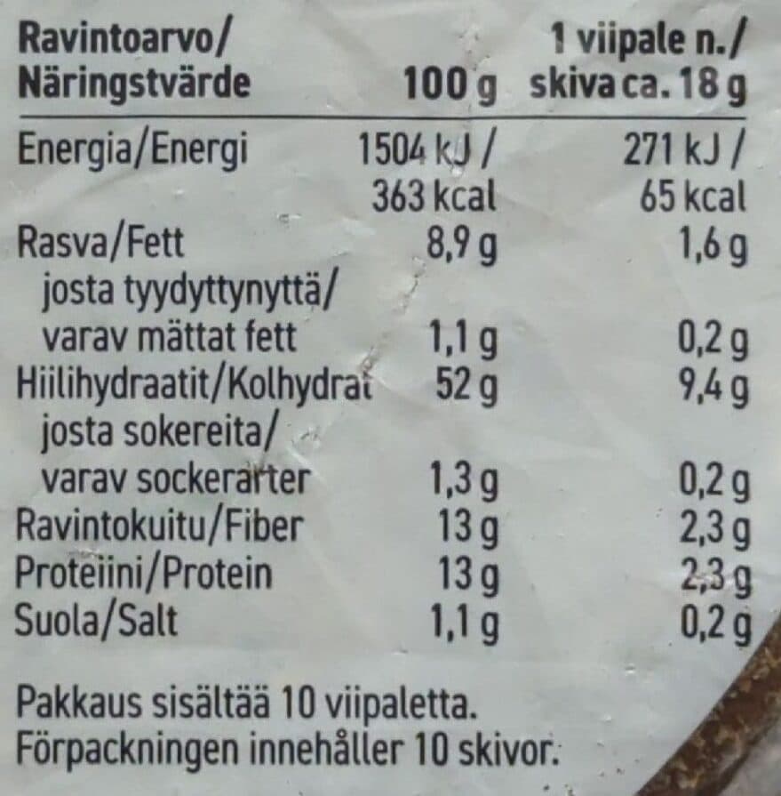 Fazer Reissumies Tosi ohut siemen-ruis packshot