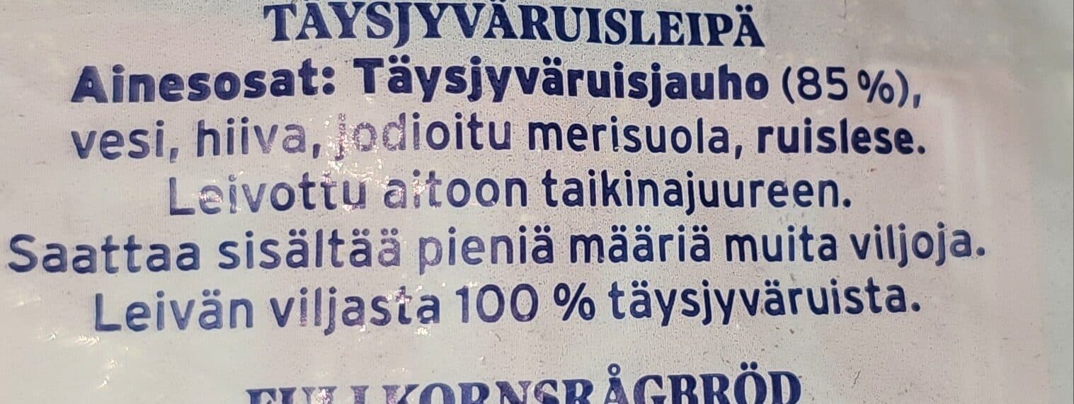 Ouiz Jälki uuni Aito Ruis packshot